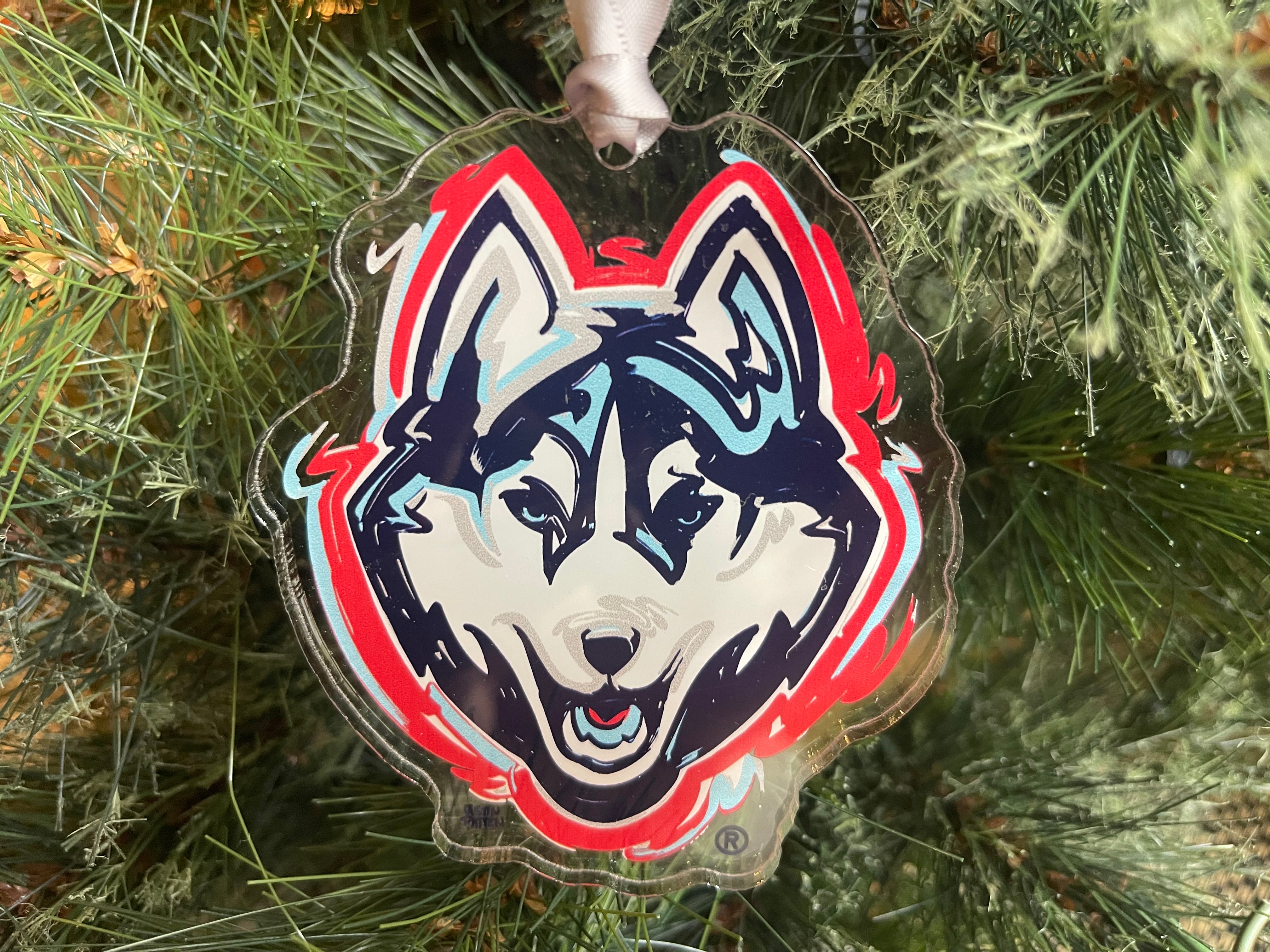 University of Connecticut Mascot Ornament by Justin Patten