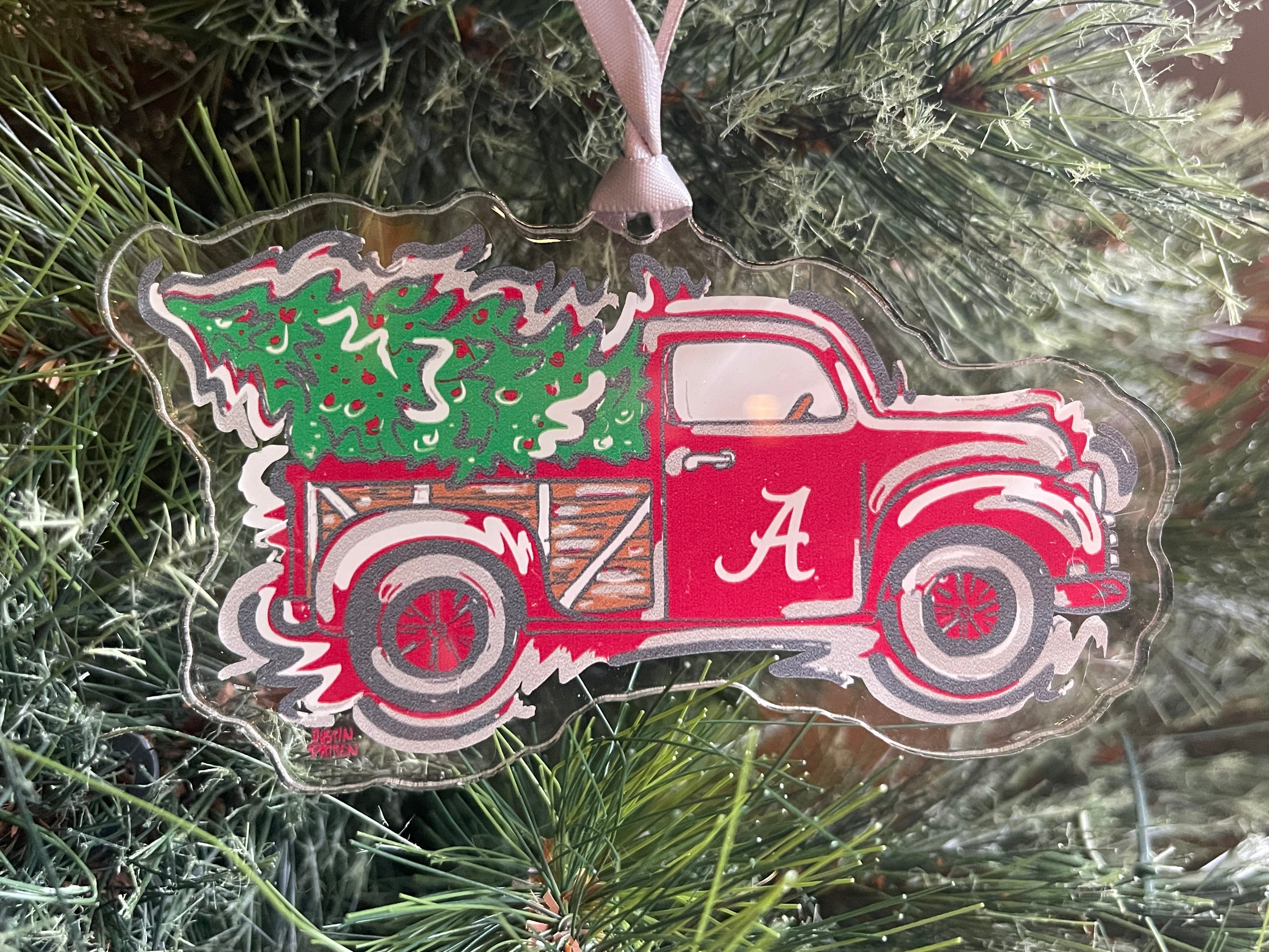 The University of Alabama Truck Acrylic Ornament by Justin Patten