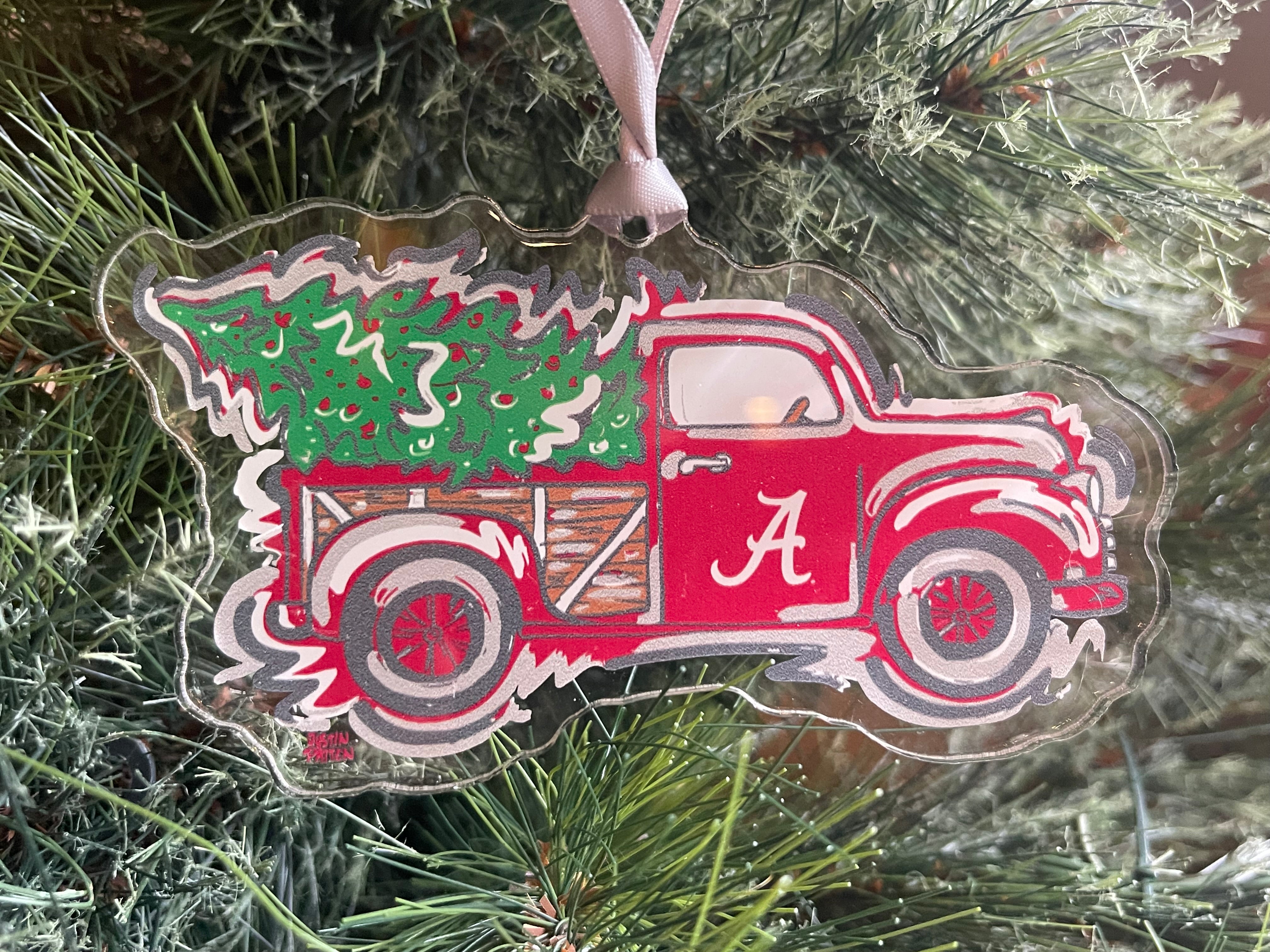 The University of Alabama Truck Acrylic Ornament by Justin Patten