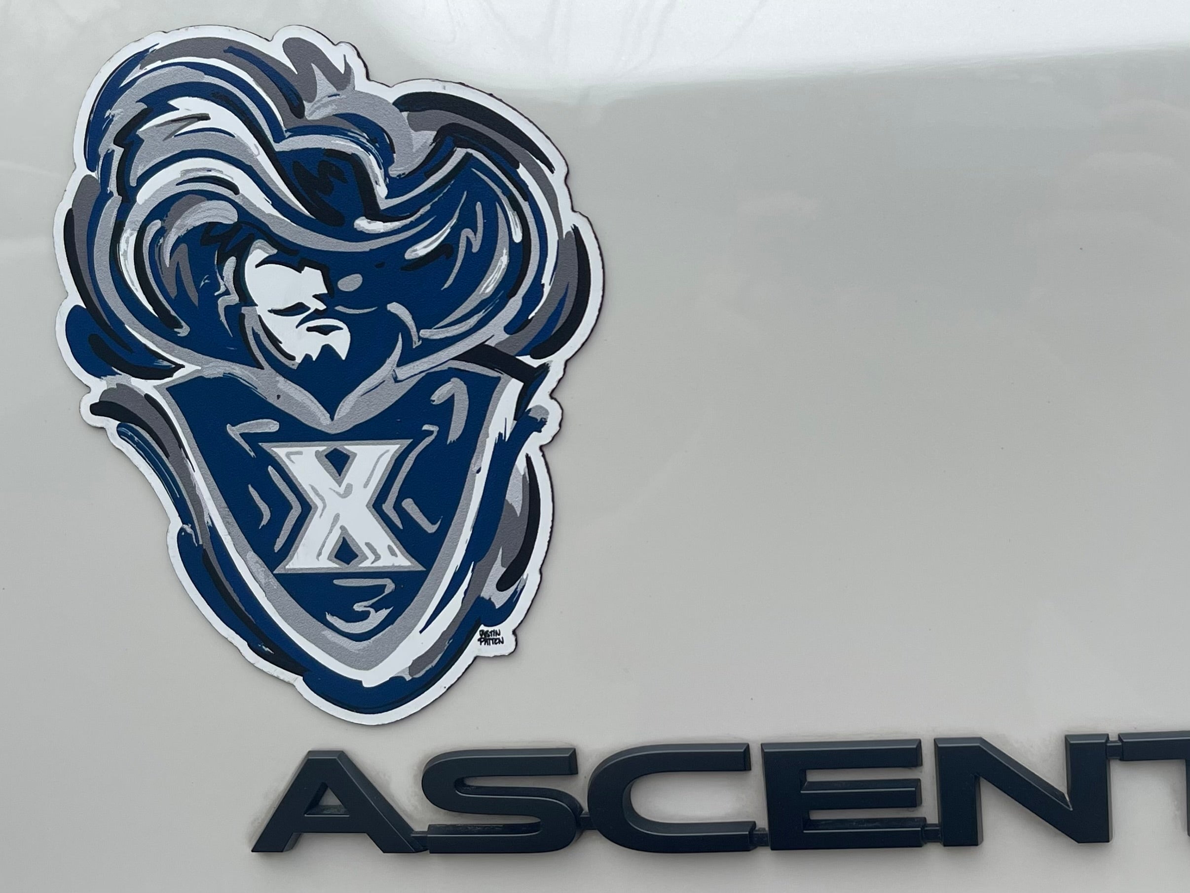 Xavier University Musketeers Magnet by Justin Patten (The Blue Blob, D'Artagnan, Cincinnati, Ohio, One for All)