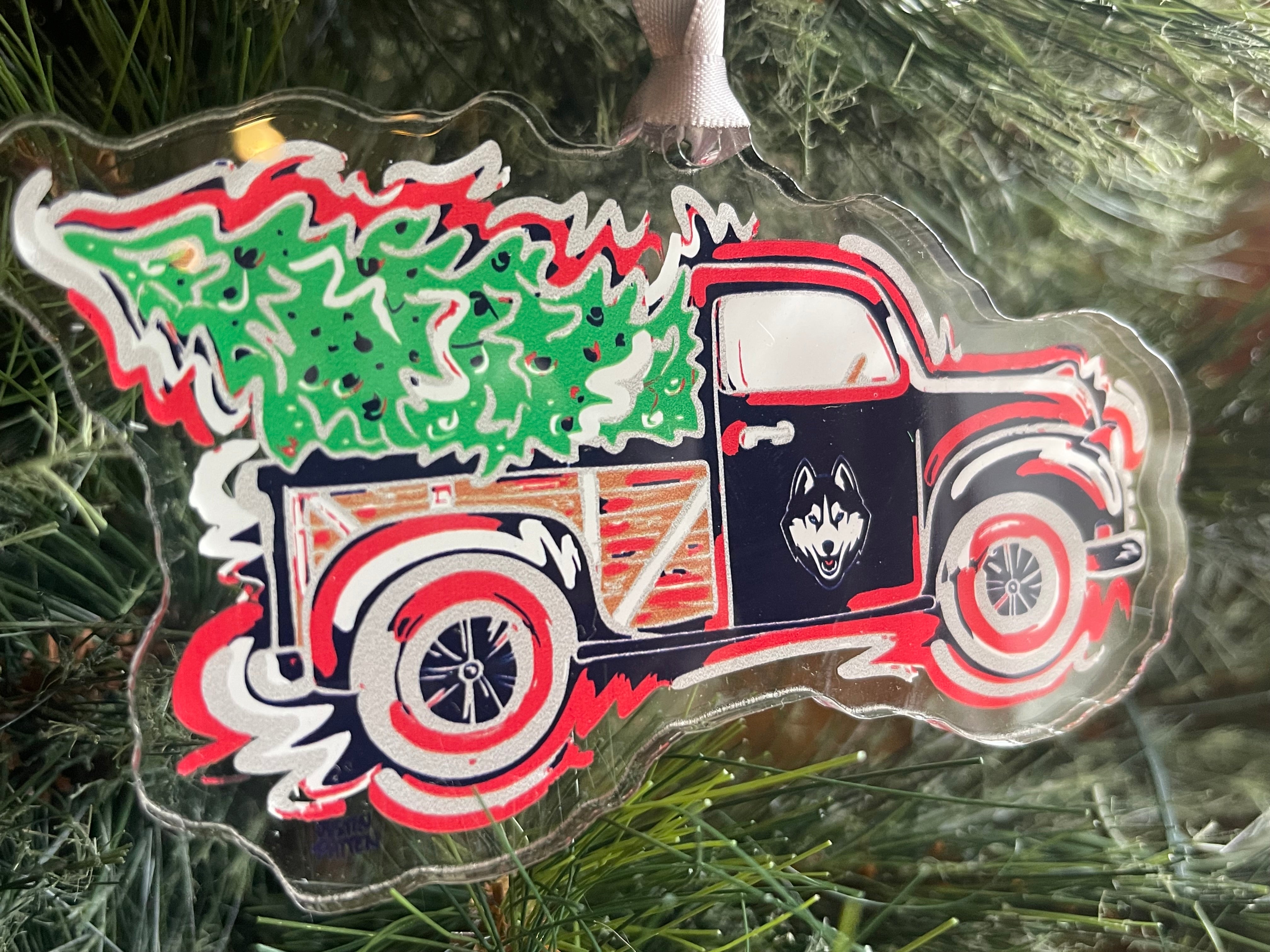 University of Connecticut Truck Ornament by Justin Patten