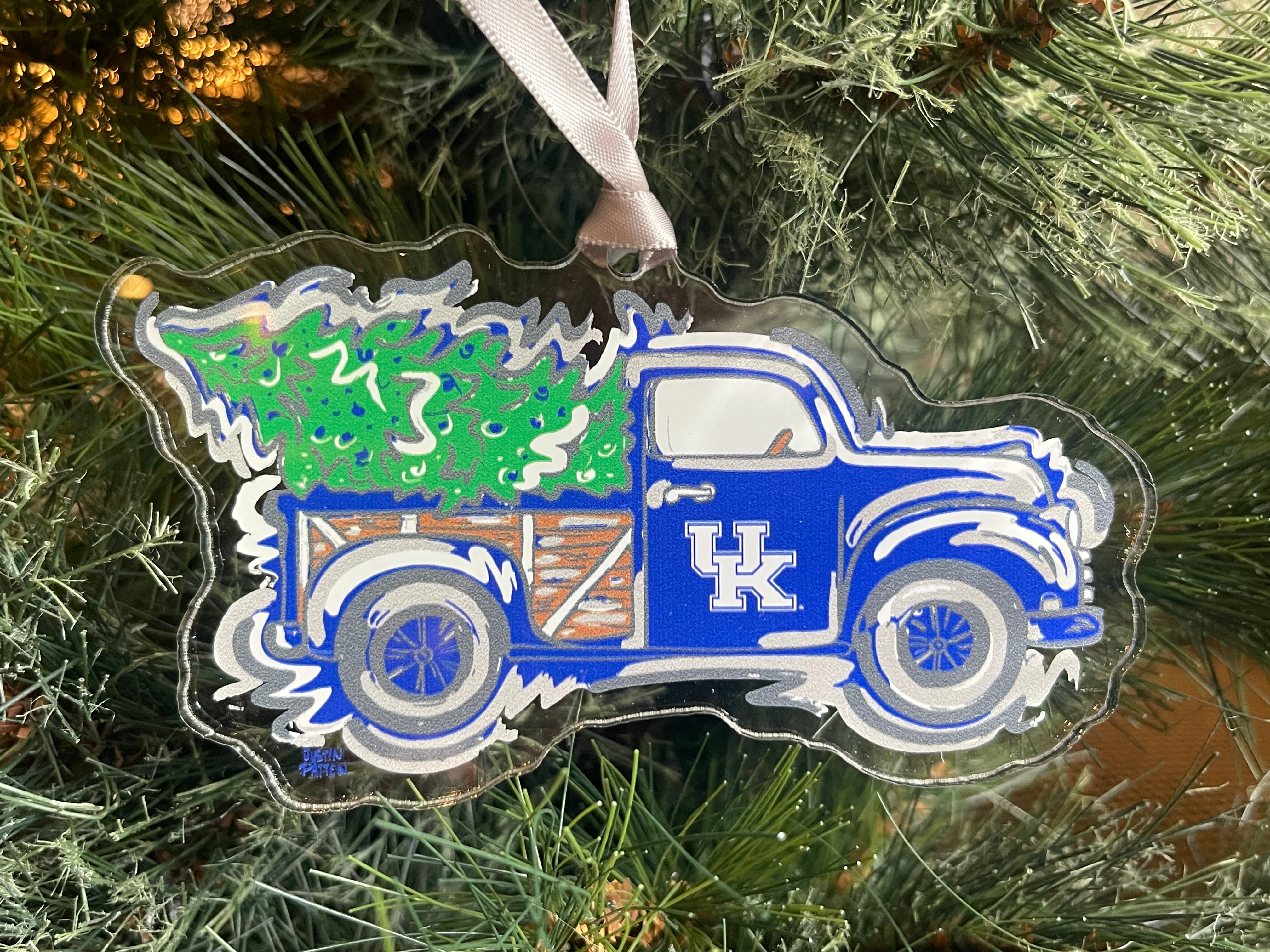 University of Kentucky Truck Acrylic Ornament by Justin Patten