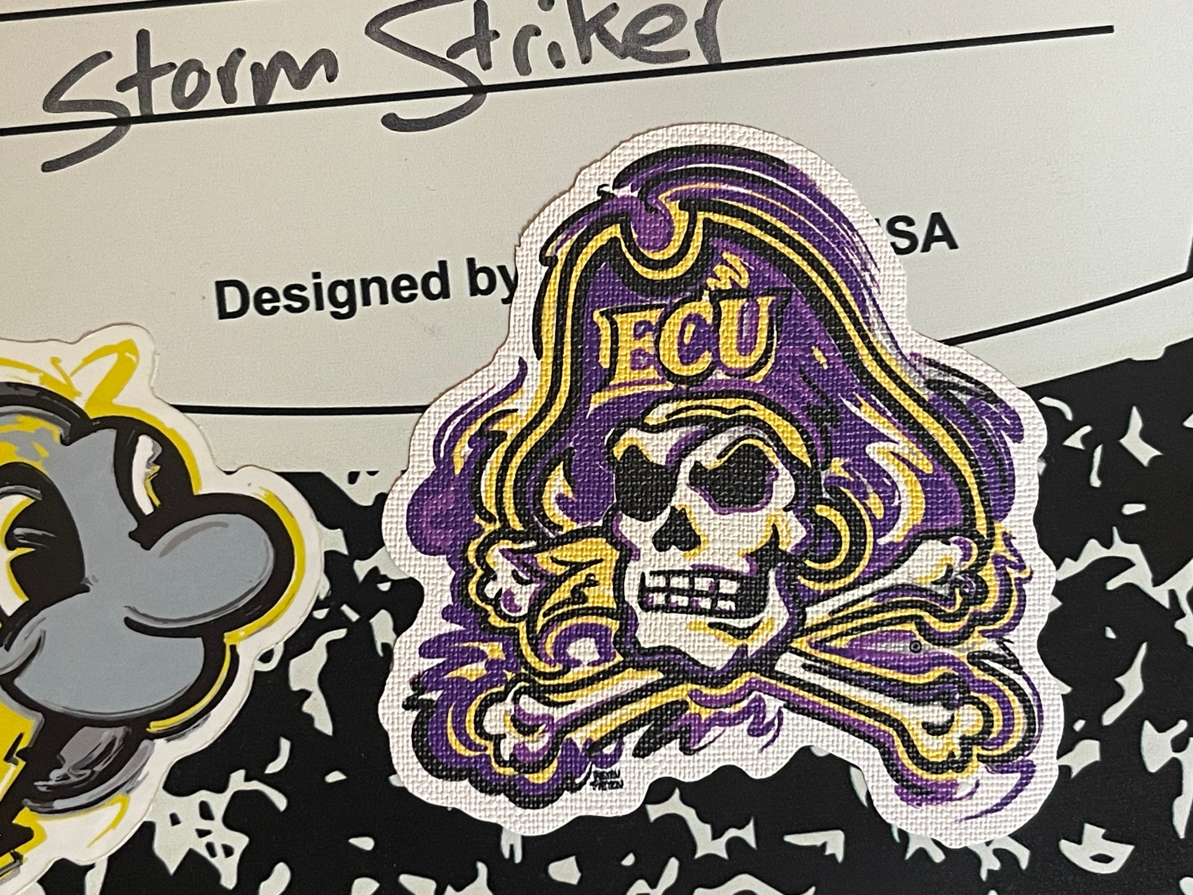 East Carolina University Painted Pirates Logo Durable Sticker by Justin Patten