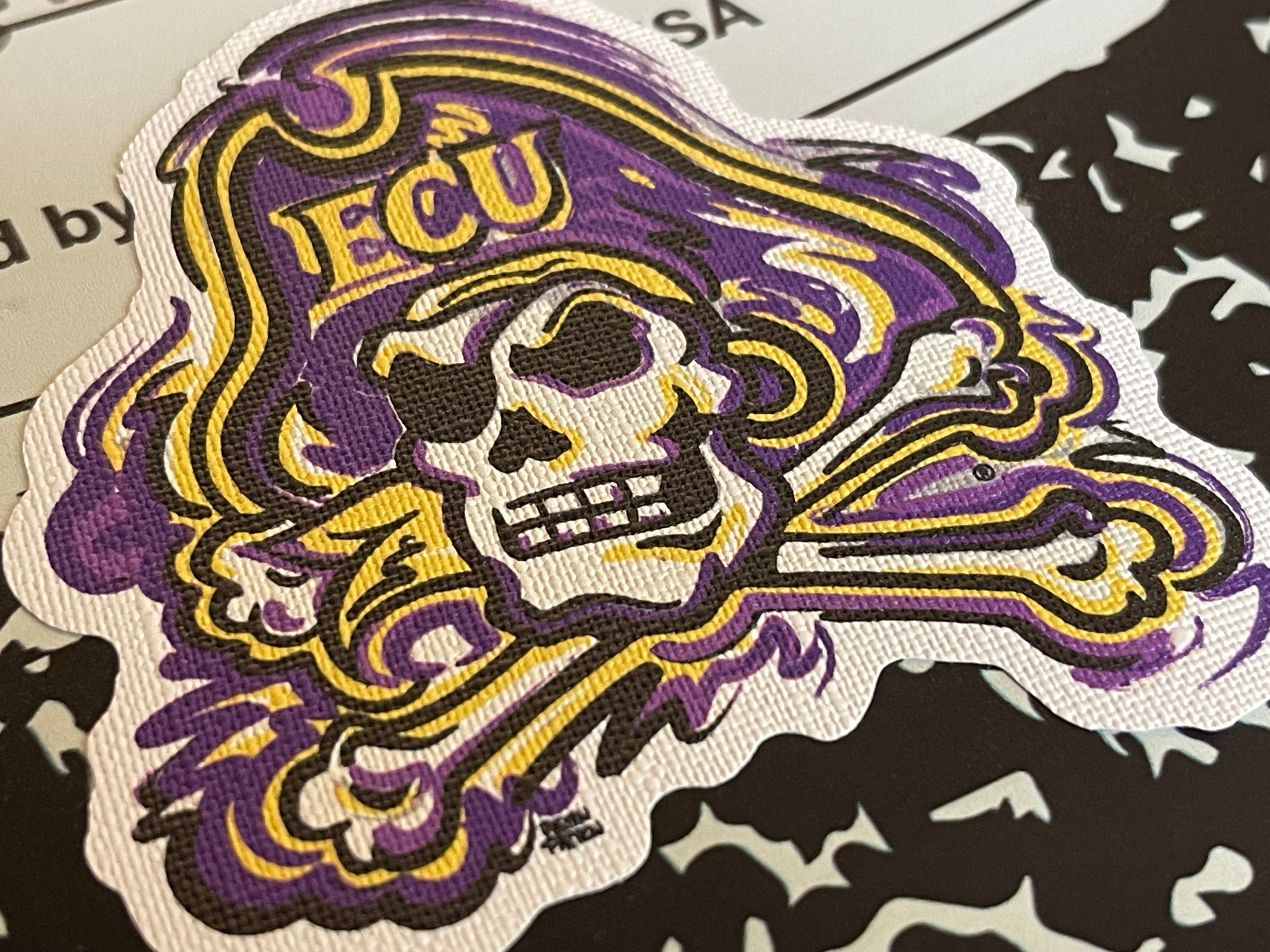 East Carolina University Painted Pirates Logo Durable Sticker by Justin Patten