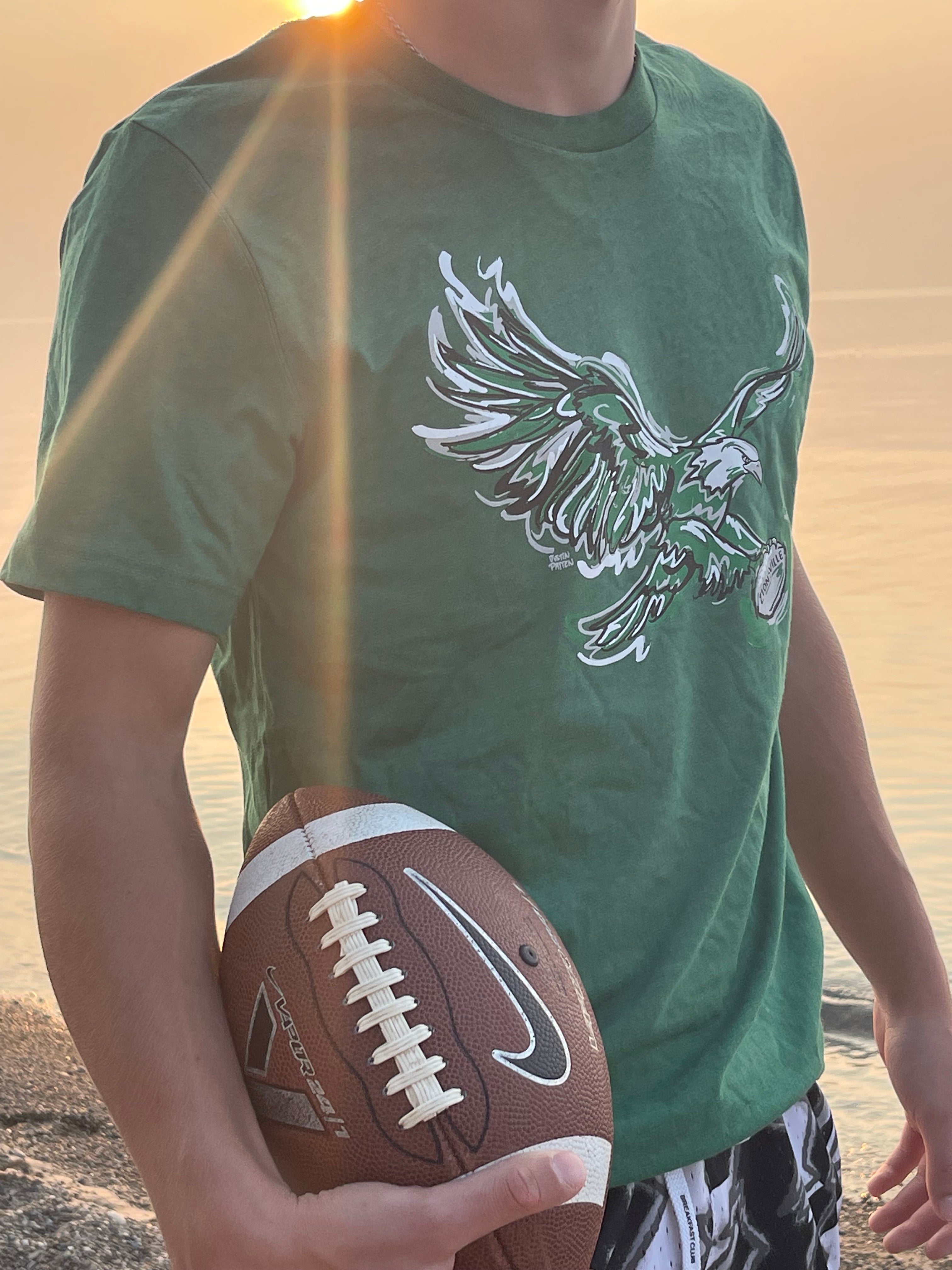Zionsville Eagle Football Unisex Tee by Justin Patten (2 Colors)( Last Few)