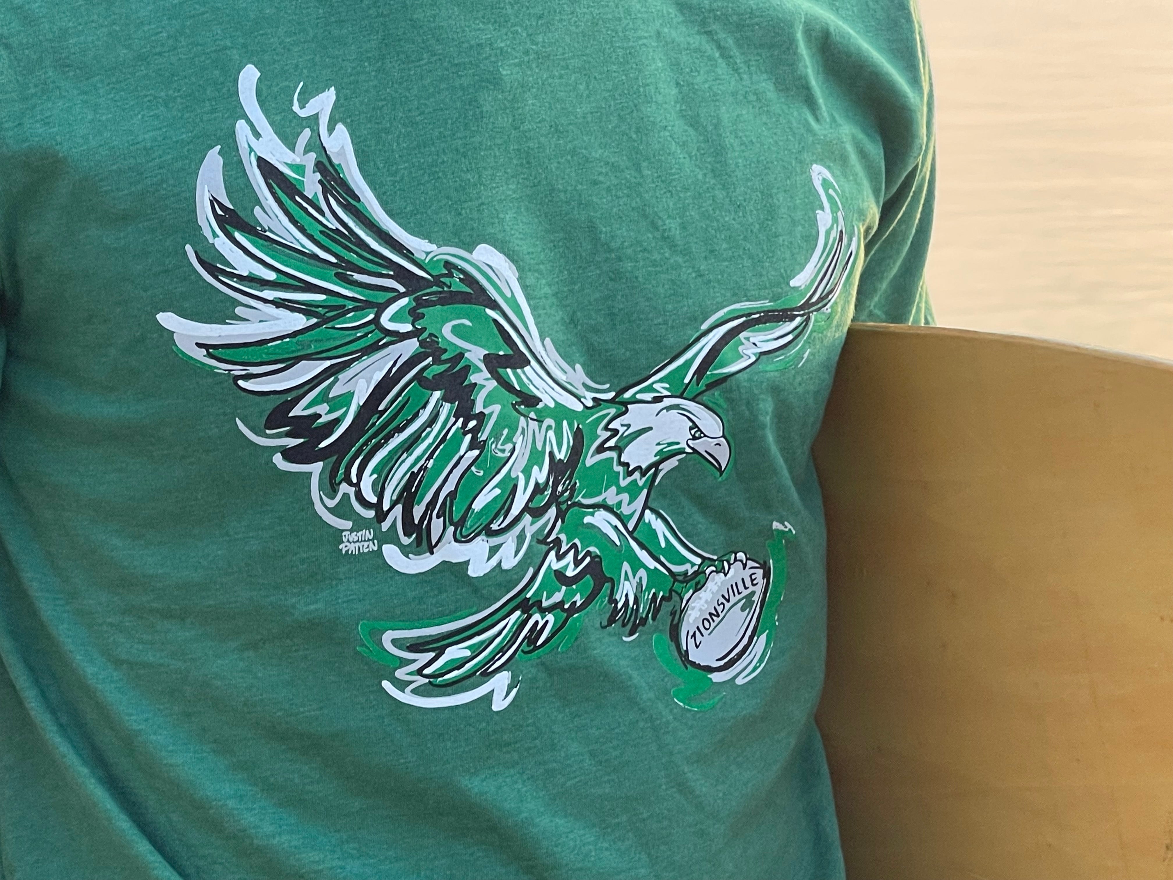 Zionsville Eagle Football Unisex Tee by Justin Patten (2 Colors)( Last Few)