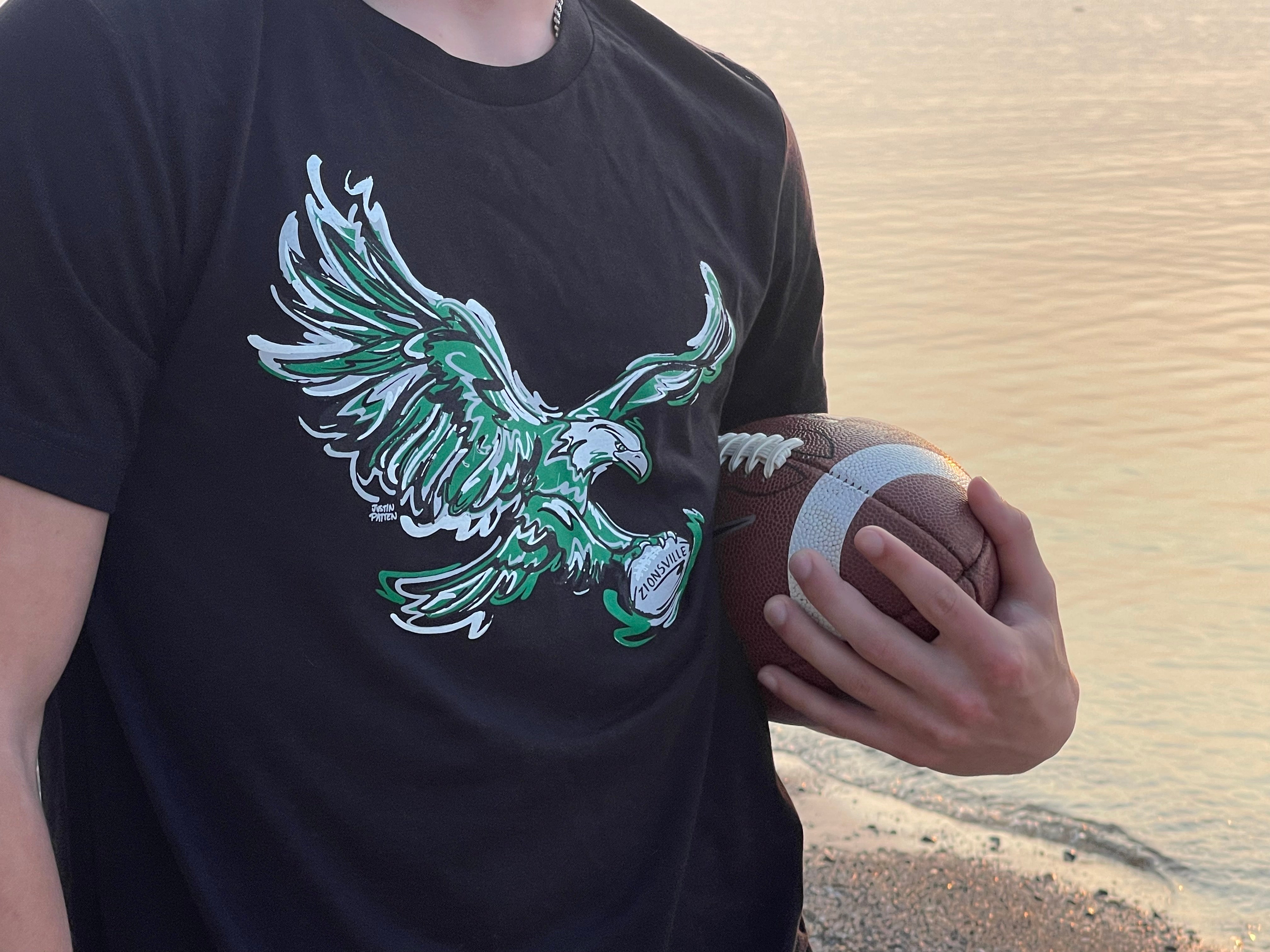 Zionsville Eagle Football Unisex Tee by Justin Patten (2 Colors)( Last Few)
