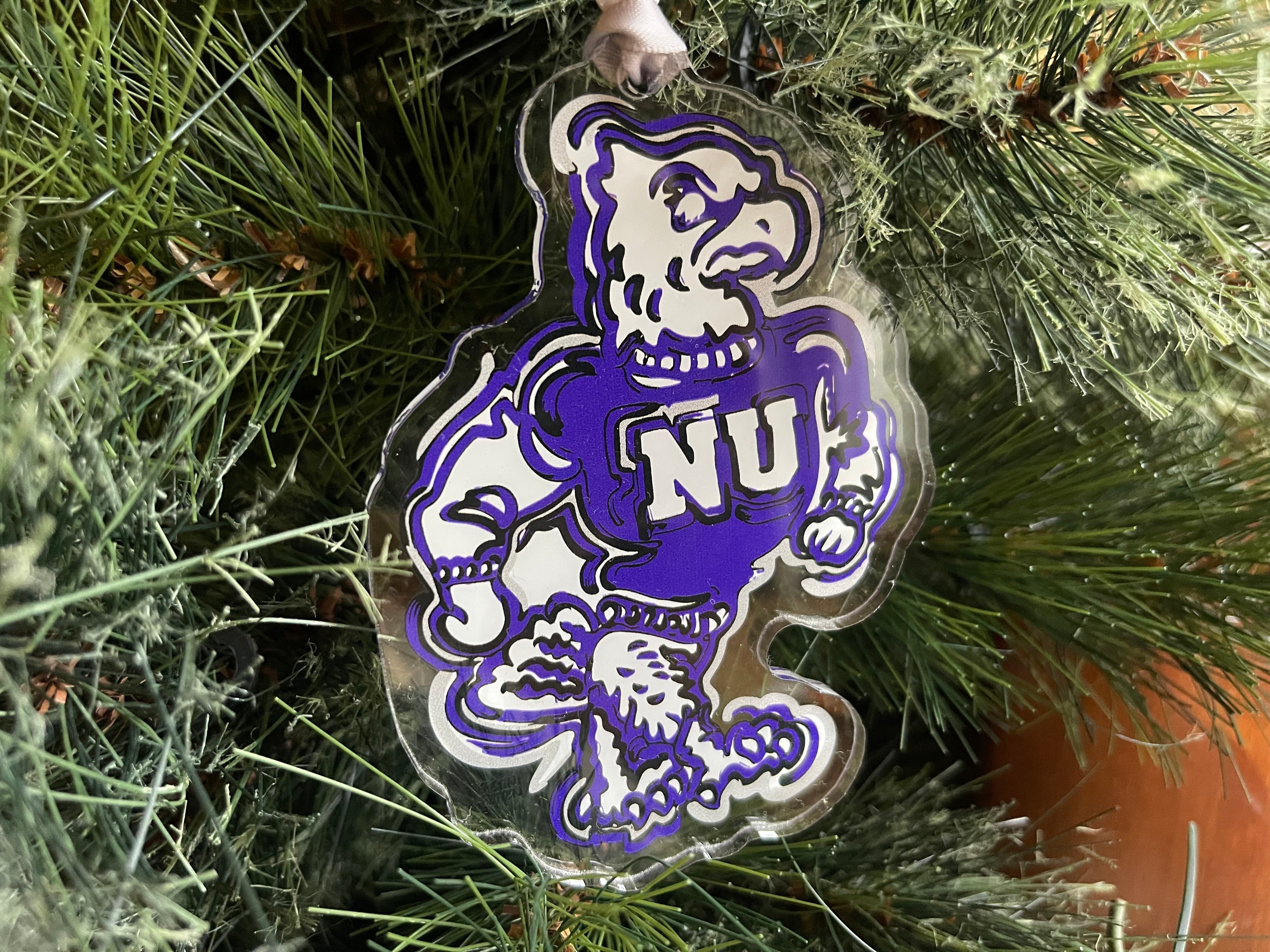 Niagara University Acrylic Painted Logo Ornament by Justin Patten