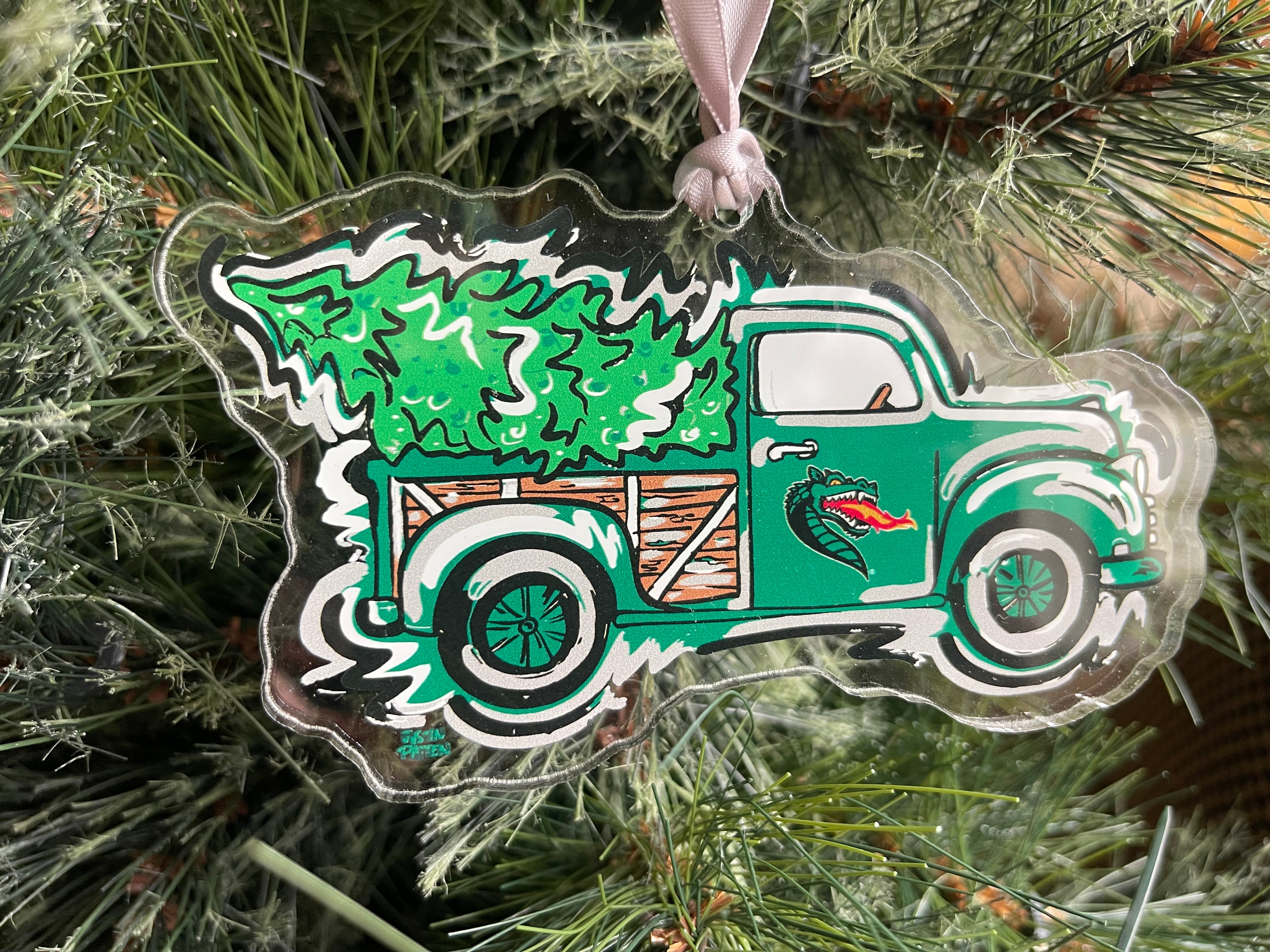 The University of Alabama at Birmingham Acrylic Christmas Truck Ornament by Justin Patten