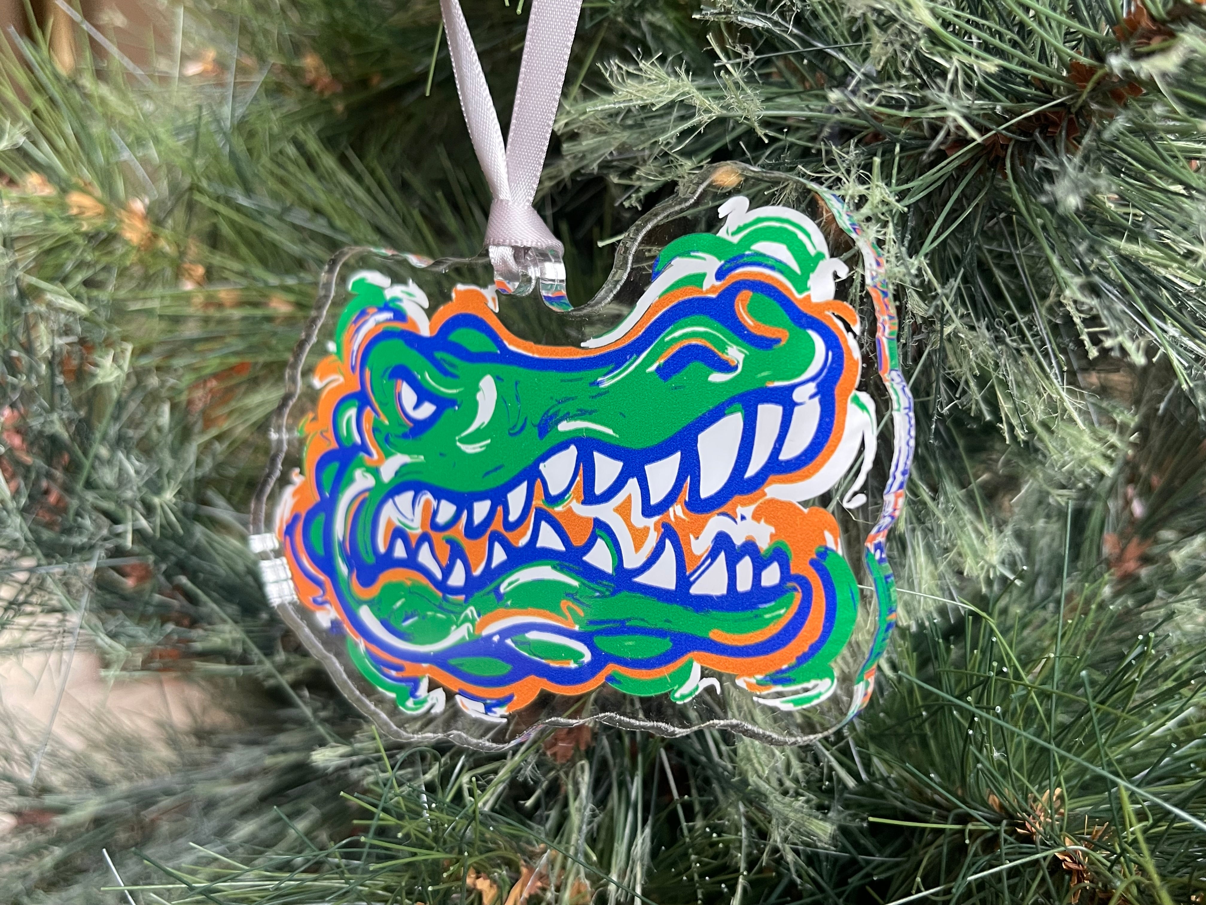 University of Florida Painted Logo Ornament by Justin Patten