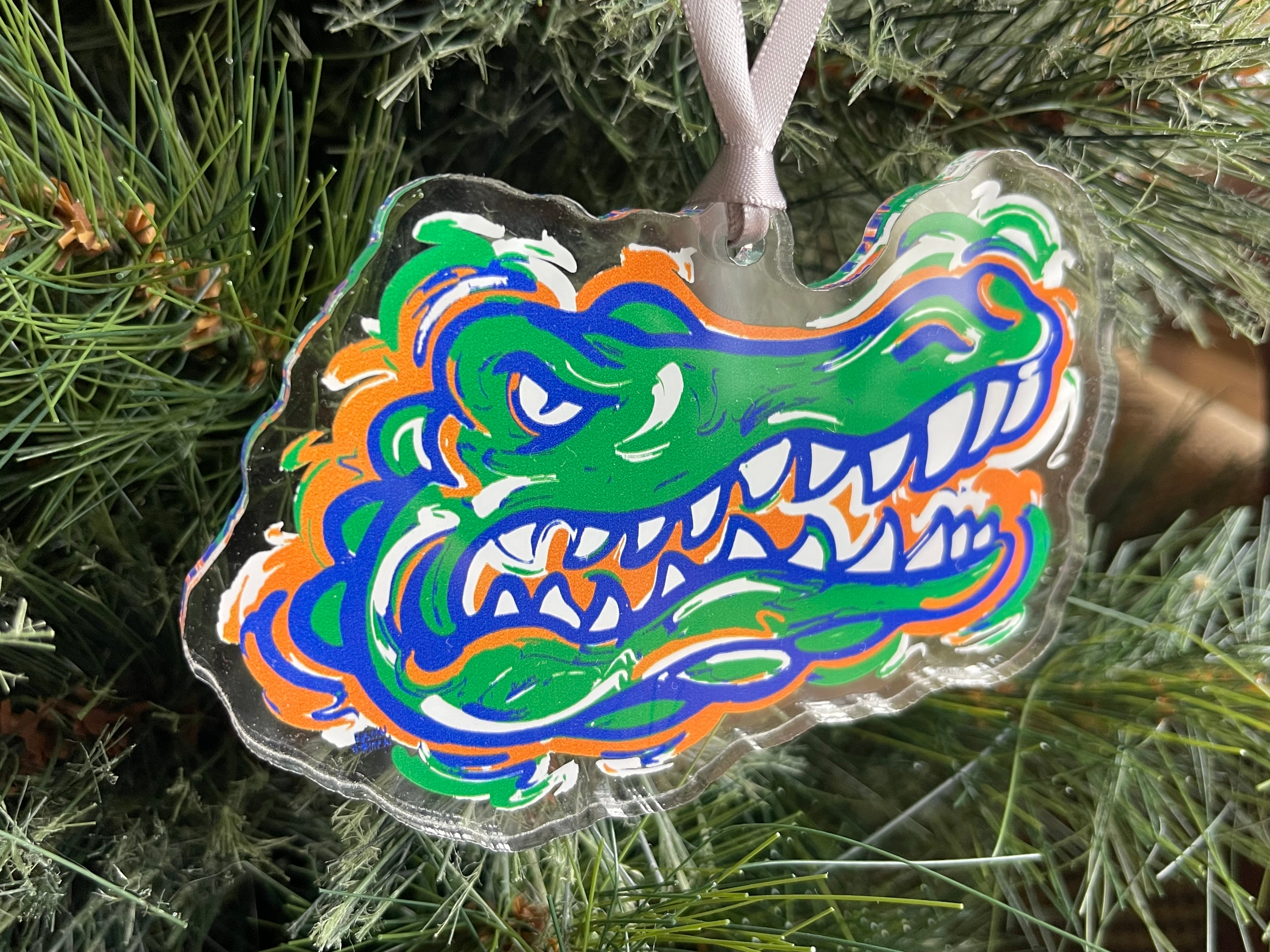 University of Florida Painted Logo Ornament by Justin Patten