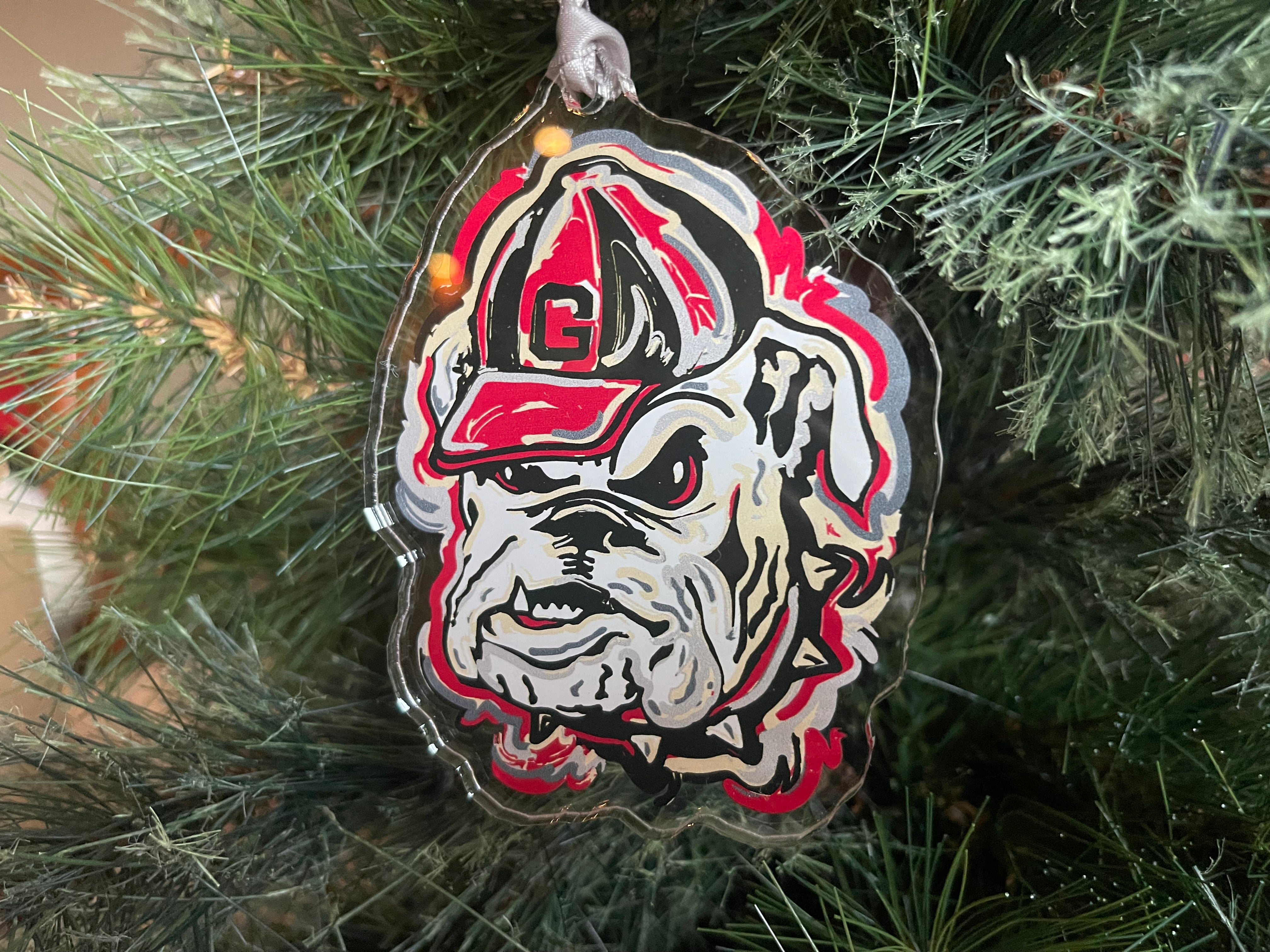 University of Georgia UGA Hairy Dawg Ornament by Justin Patten