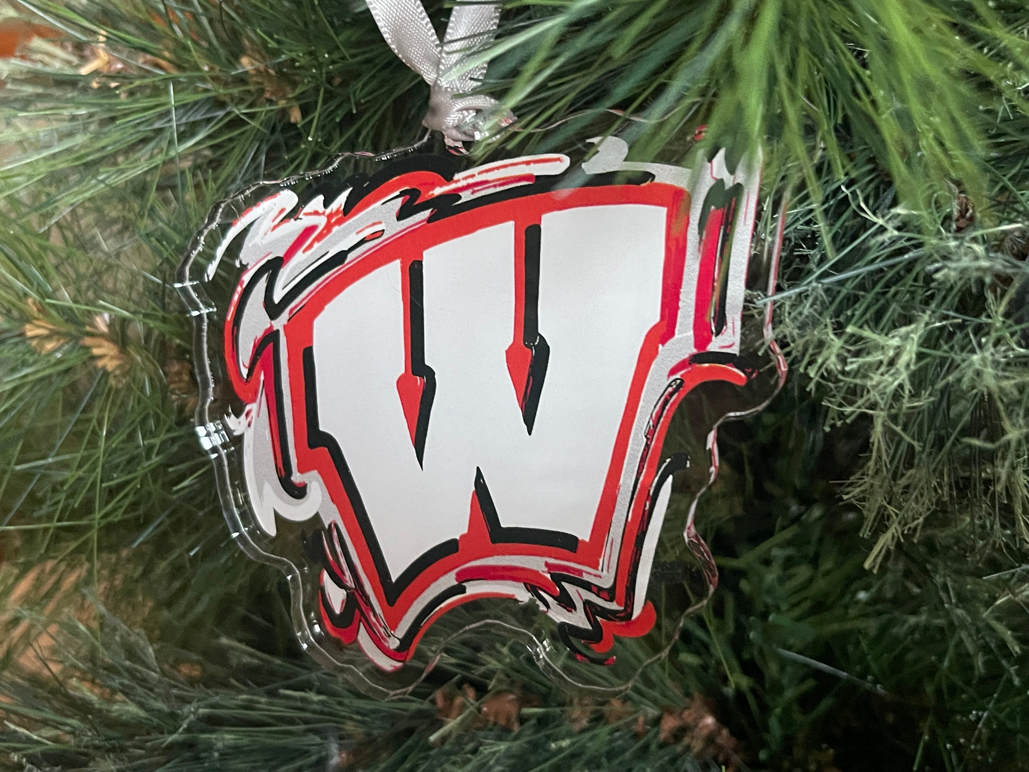 University of Wisconsin Motion W Ornament by Justin Patten