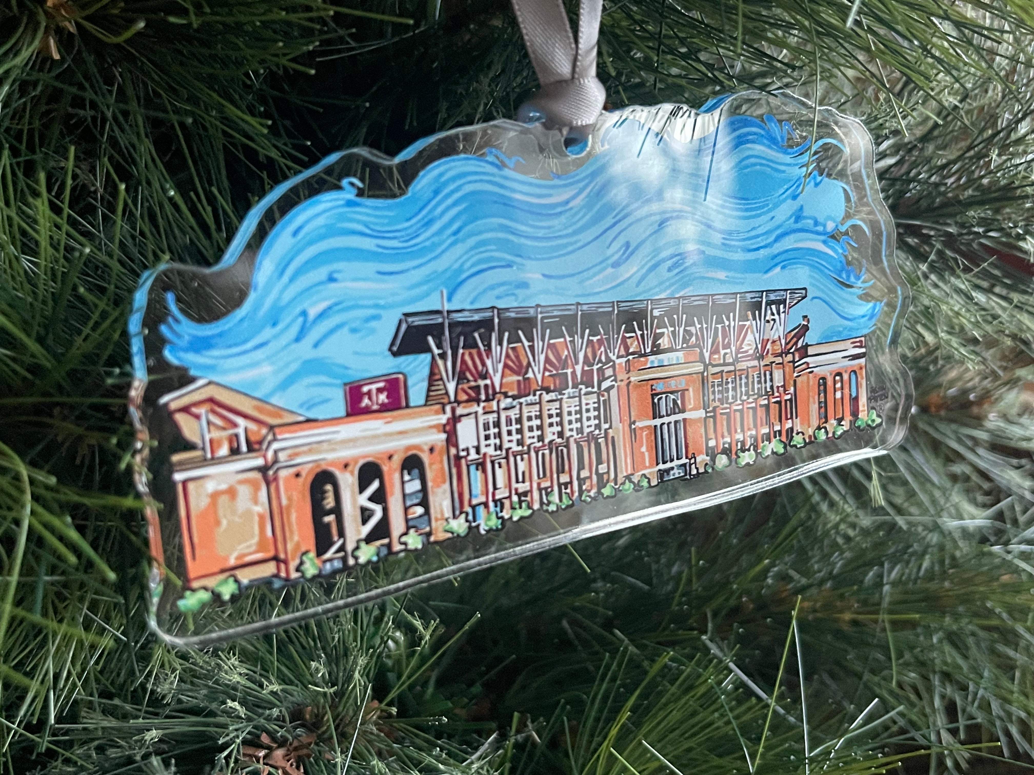 Texas A&M Kyle Stadium Ornament by Justin Patten