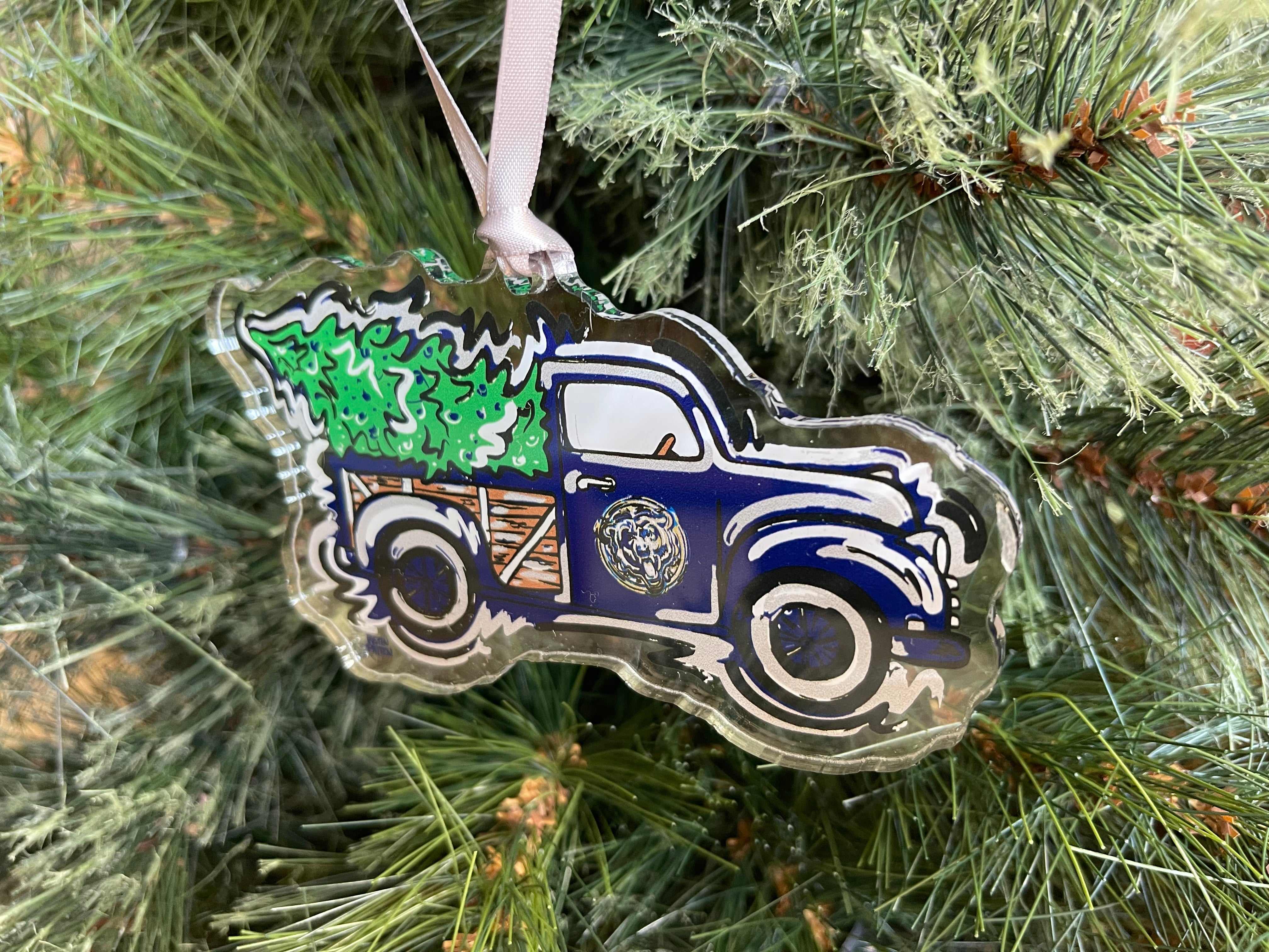 Tri-West Indiana Christmas Tree Truck Ornament by Justin Patten