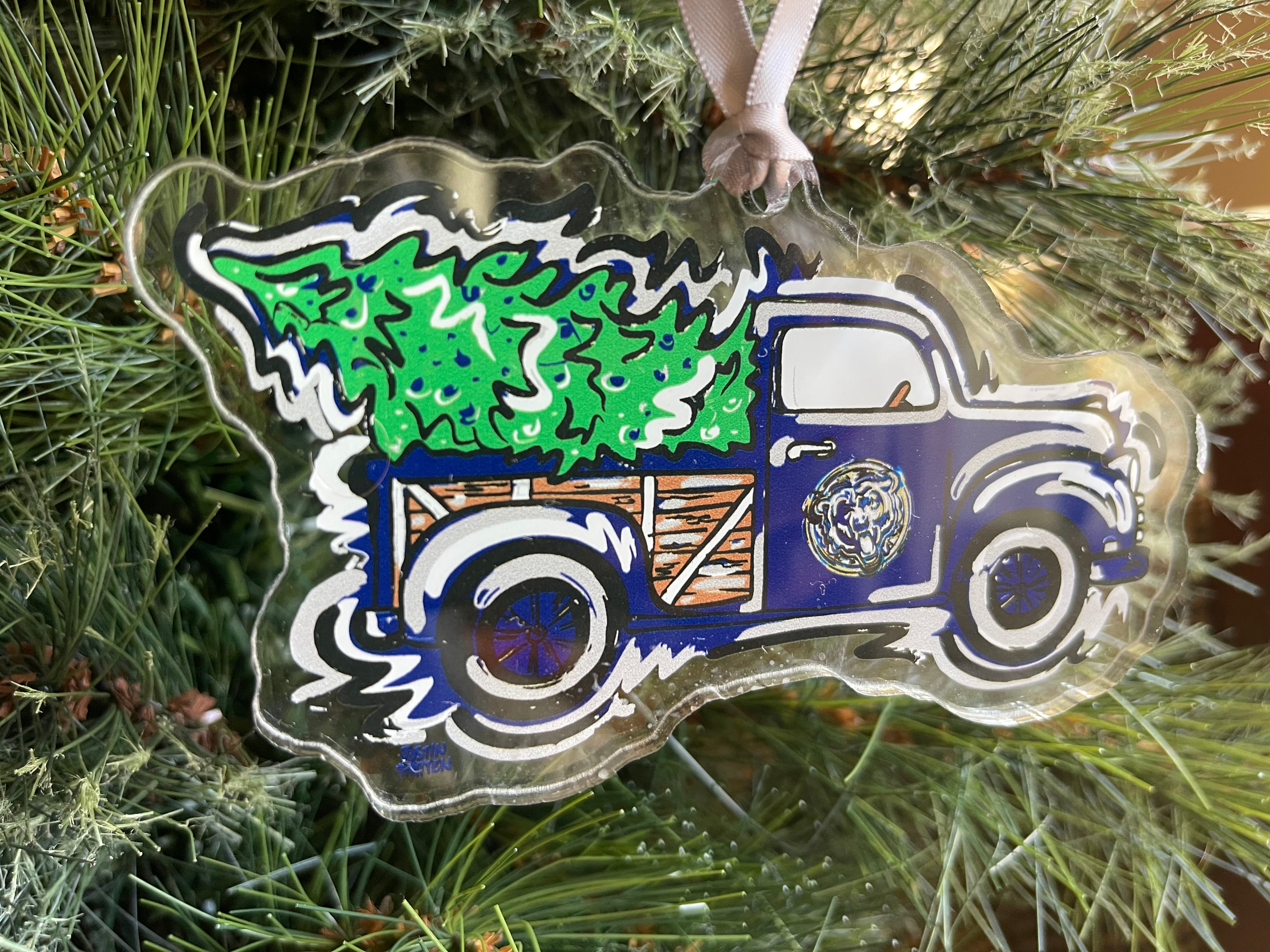 Tri-West Indiana Christmas Tree Truck Ornament by Justin Patten