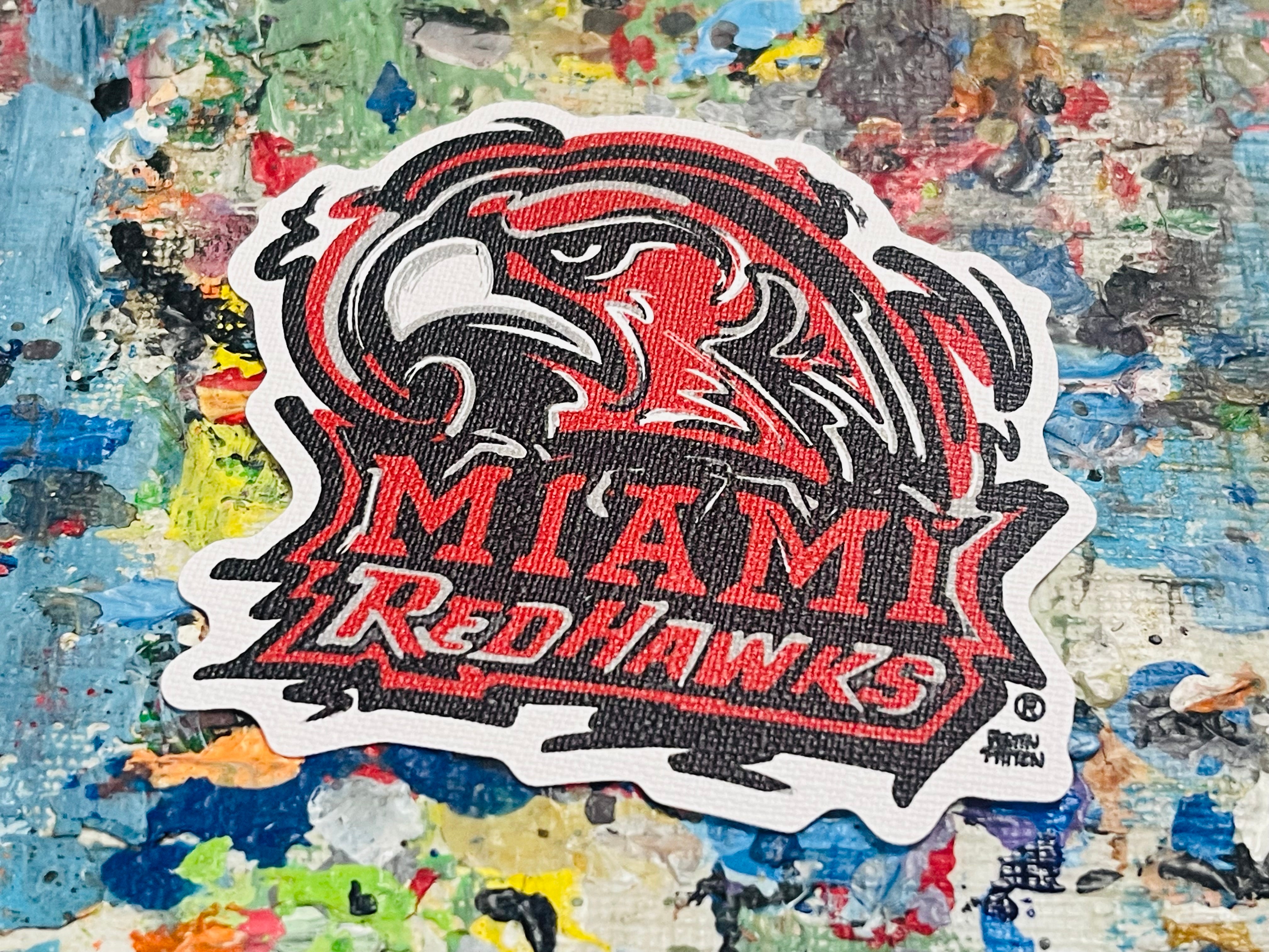 Miami University Redhawk Durable Sticker by Justin Patten