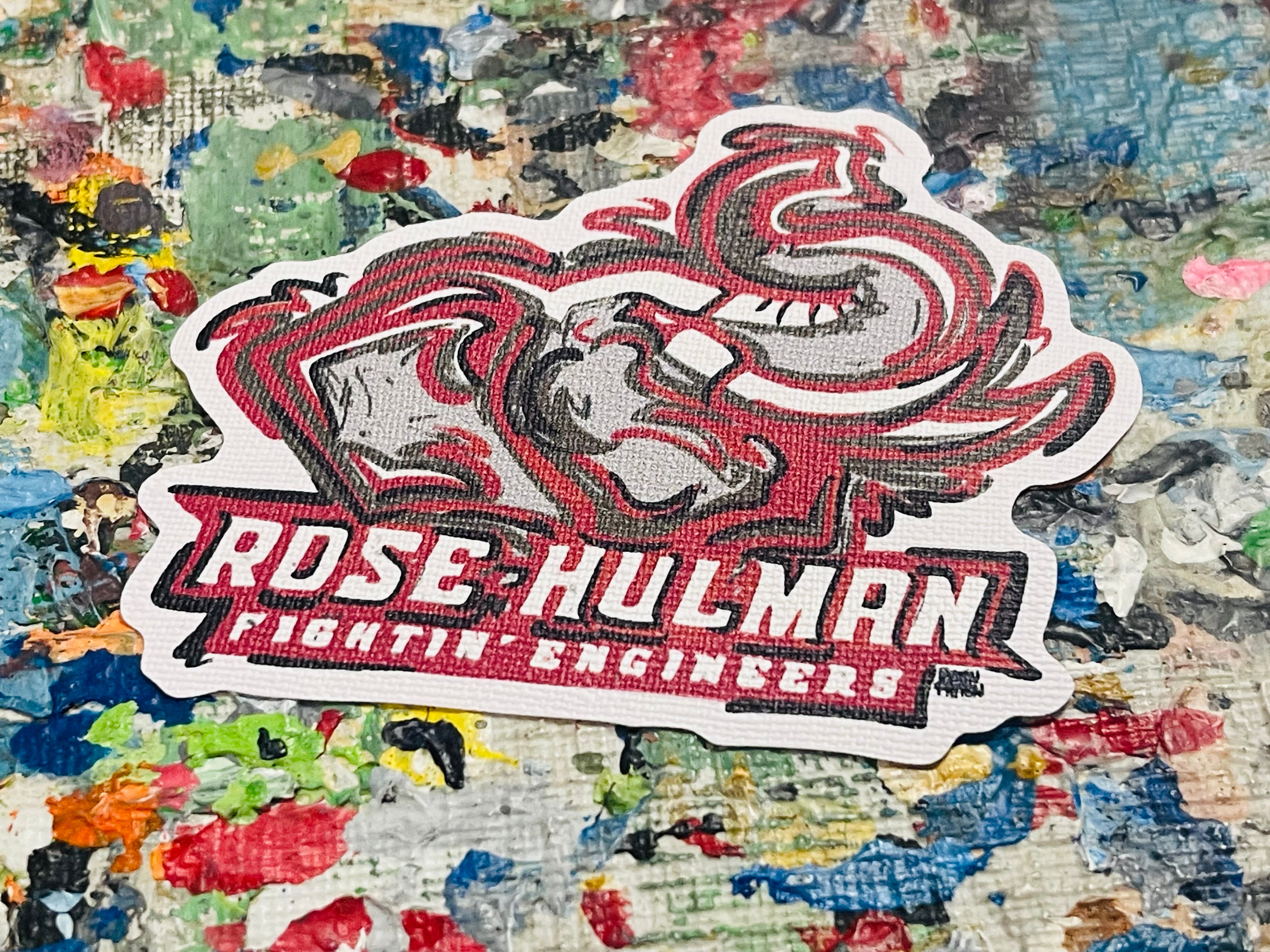 Rose-Hulman Institute of Technology Rosie Logo Durable Sticker by Justin Patten