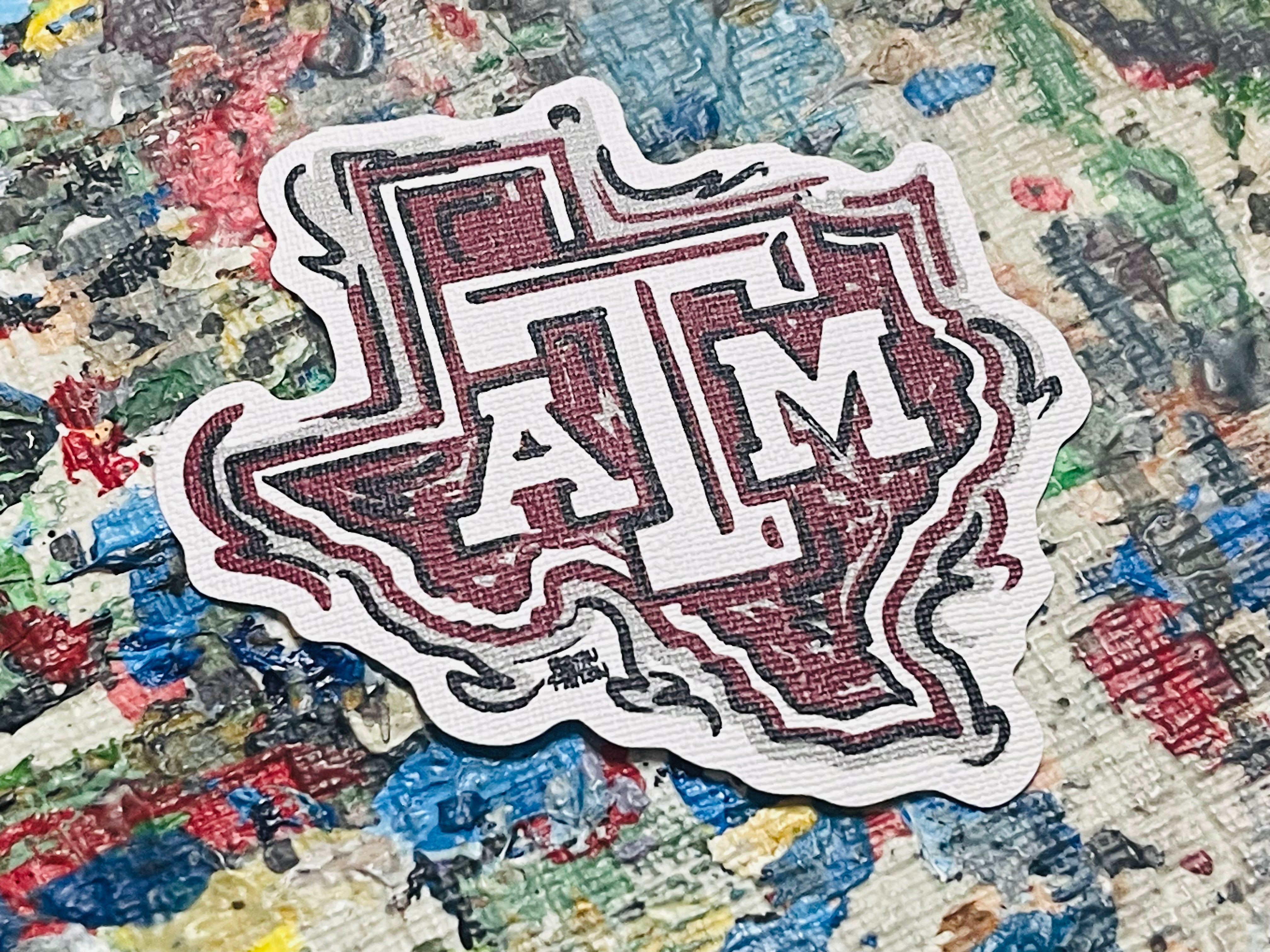 Texas A&M  Durable Sticker by Justin Patten