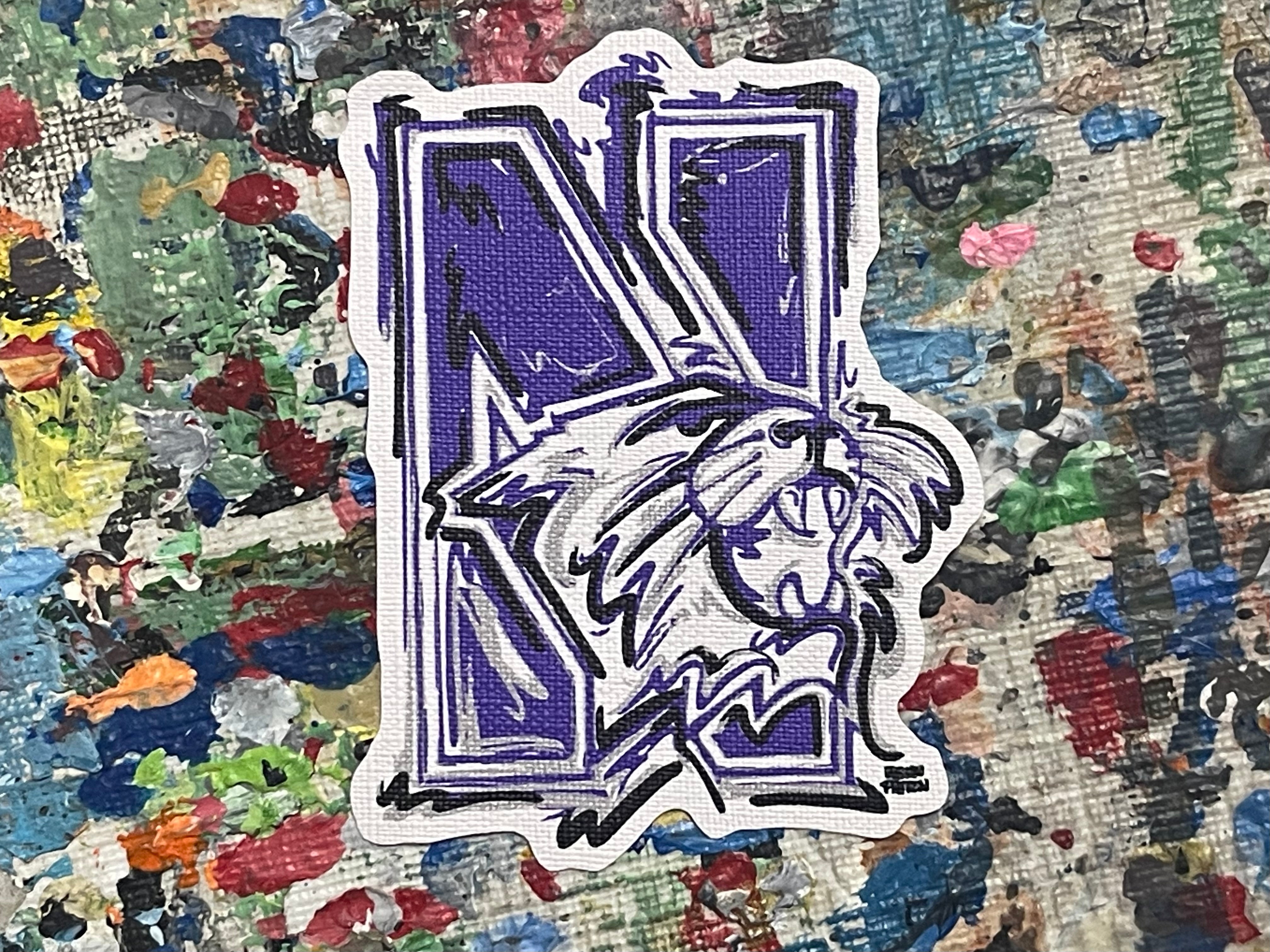 Northwestern University Wildcats Durable Sticker by Justin Patten