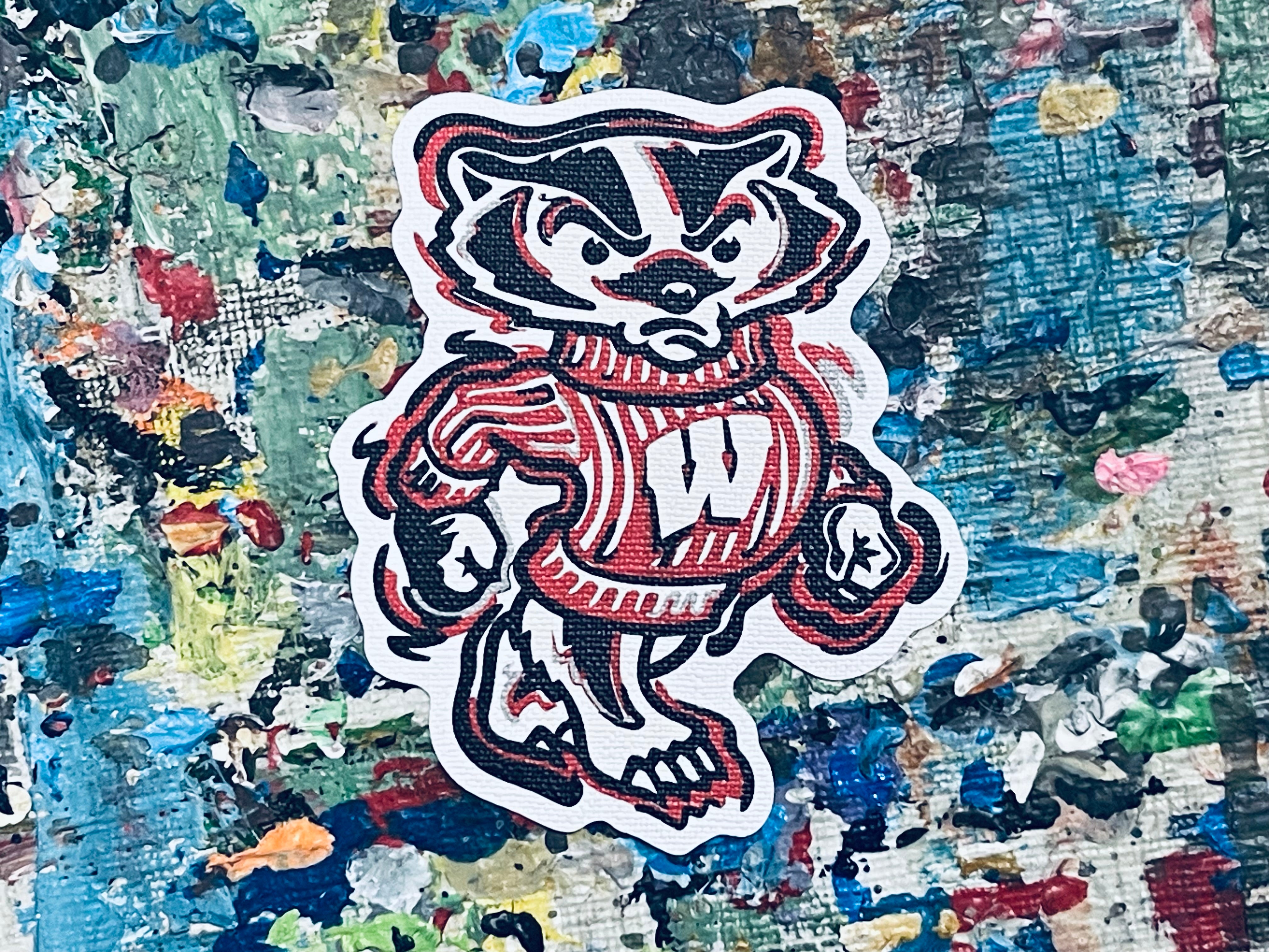 University of Wisconsin Bucky Badger Durable Sticker by Justin Patten