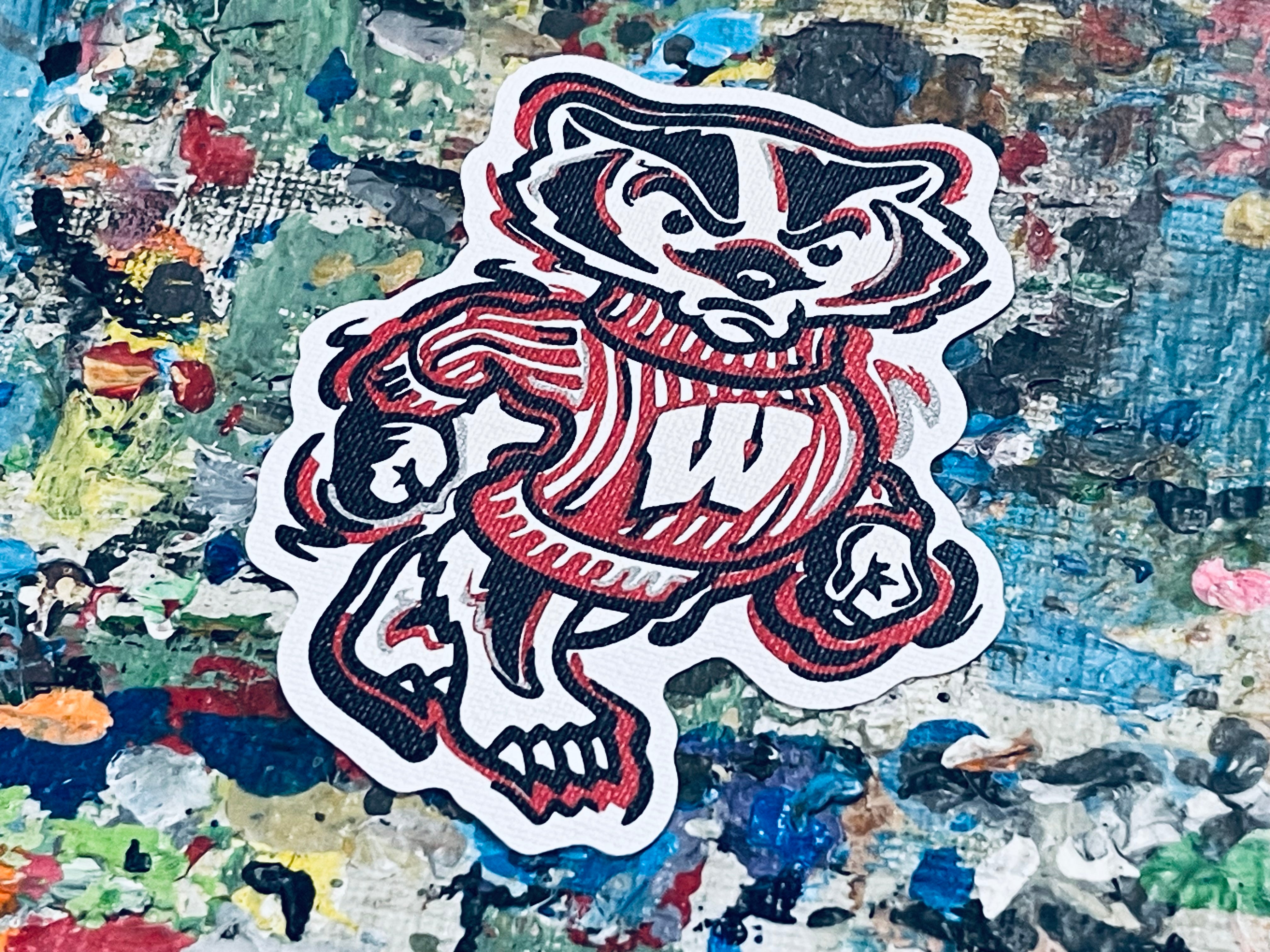 University of Wisconsin Bucky Badger Durable Sticker by Justin Patten