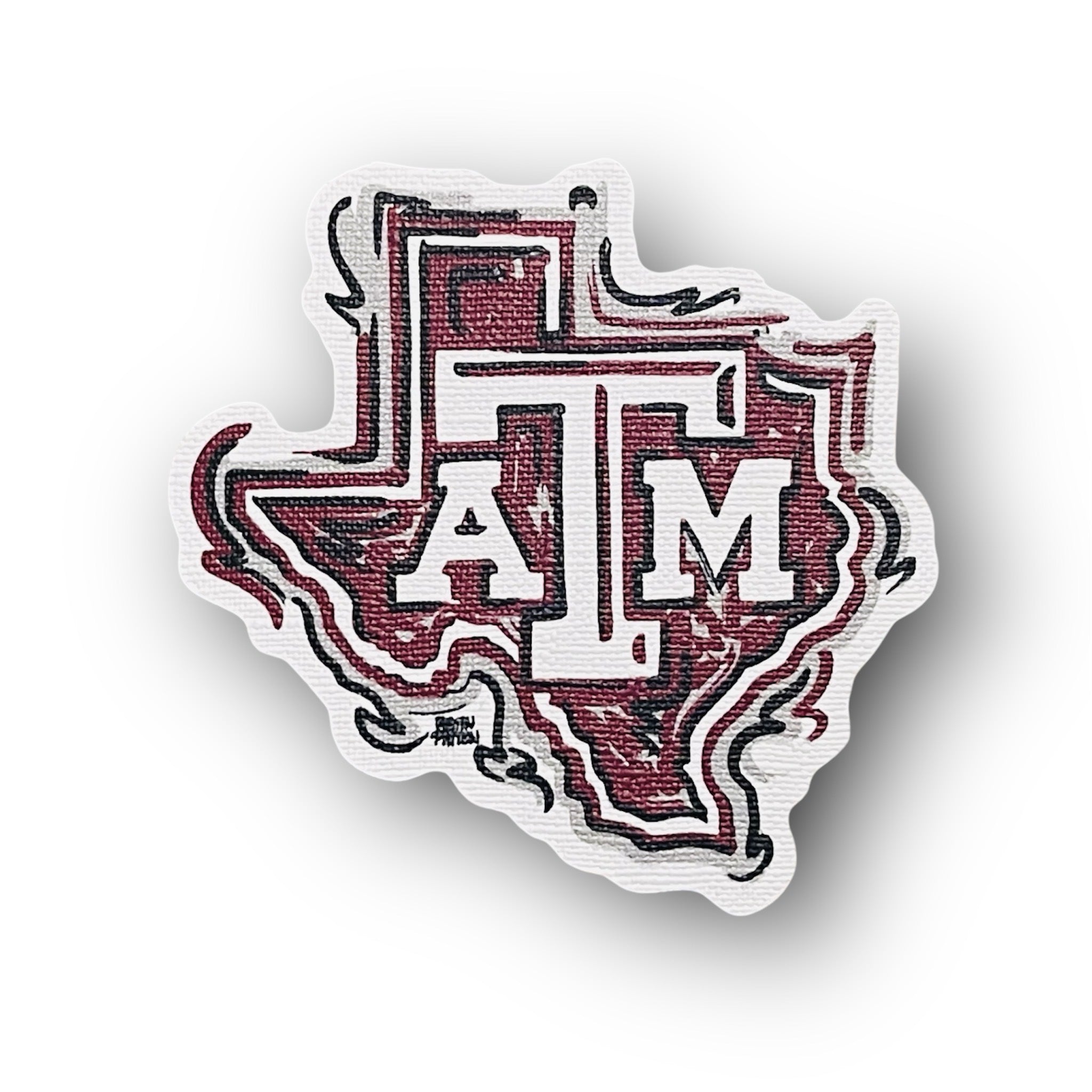 Texas A&M  Durable Sticker by Justin Patten