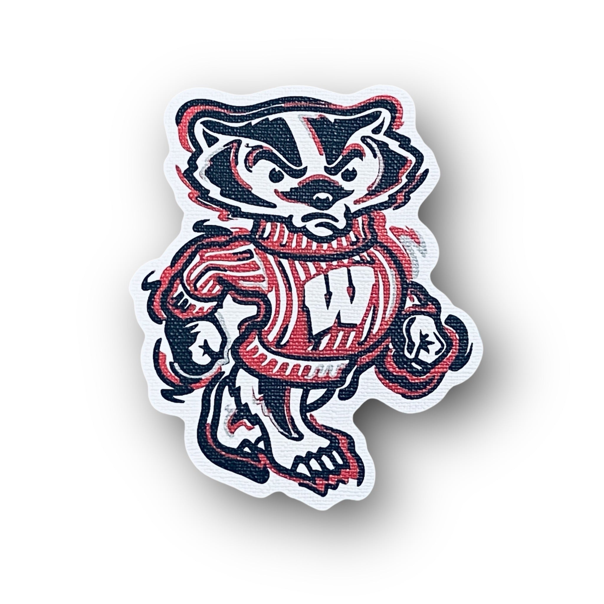 University of Wisconsin Bucky Badger Durable Sticker by Justin Patten