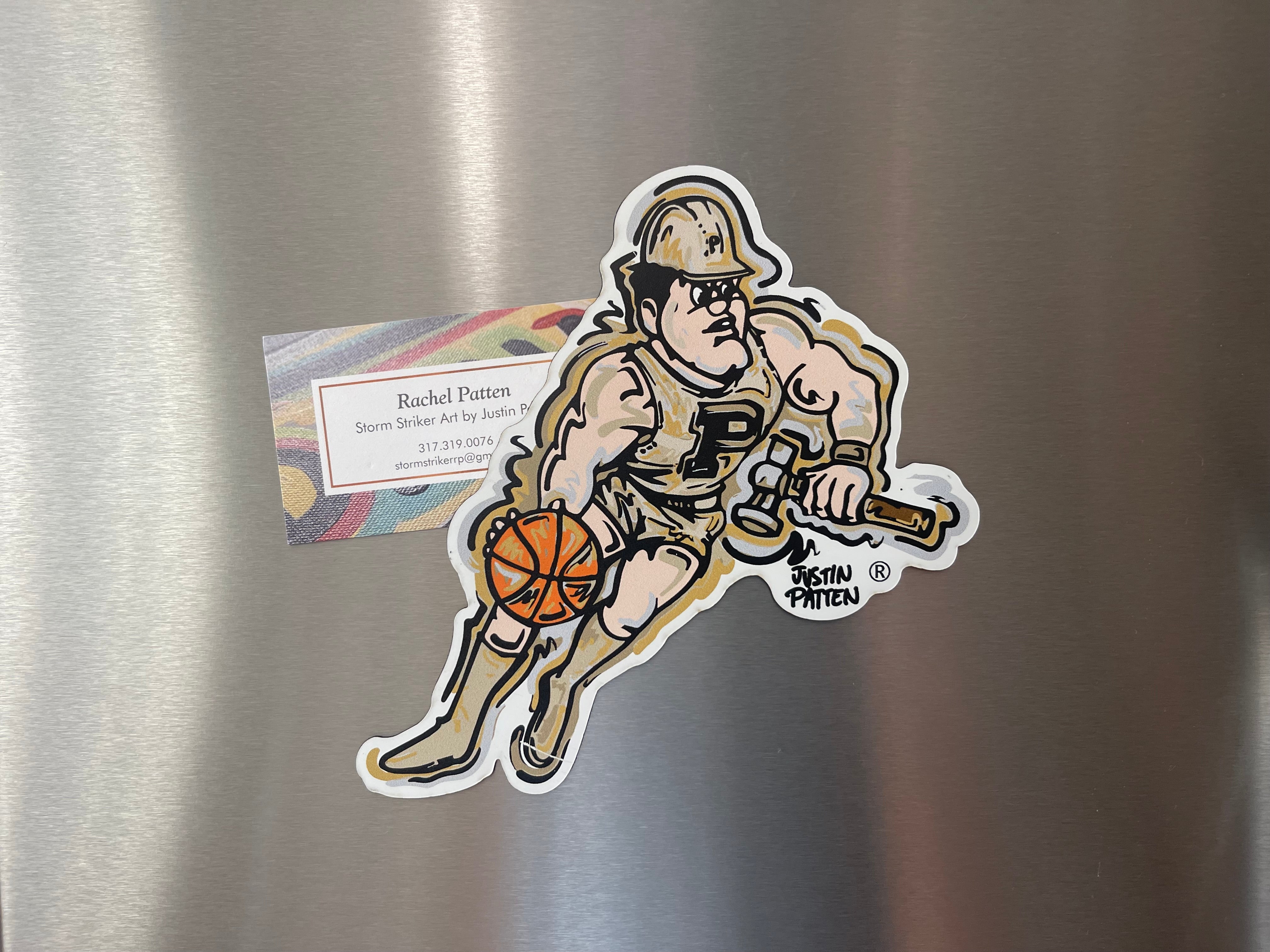 Purdue University Basketball Pete Magnet by Justin Patten