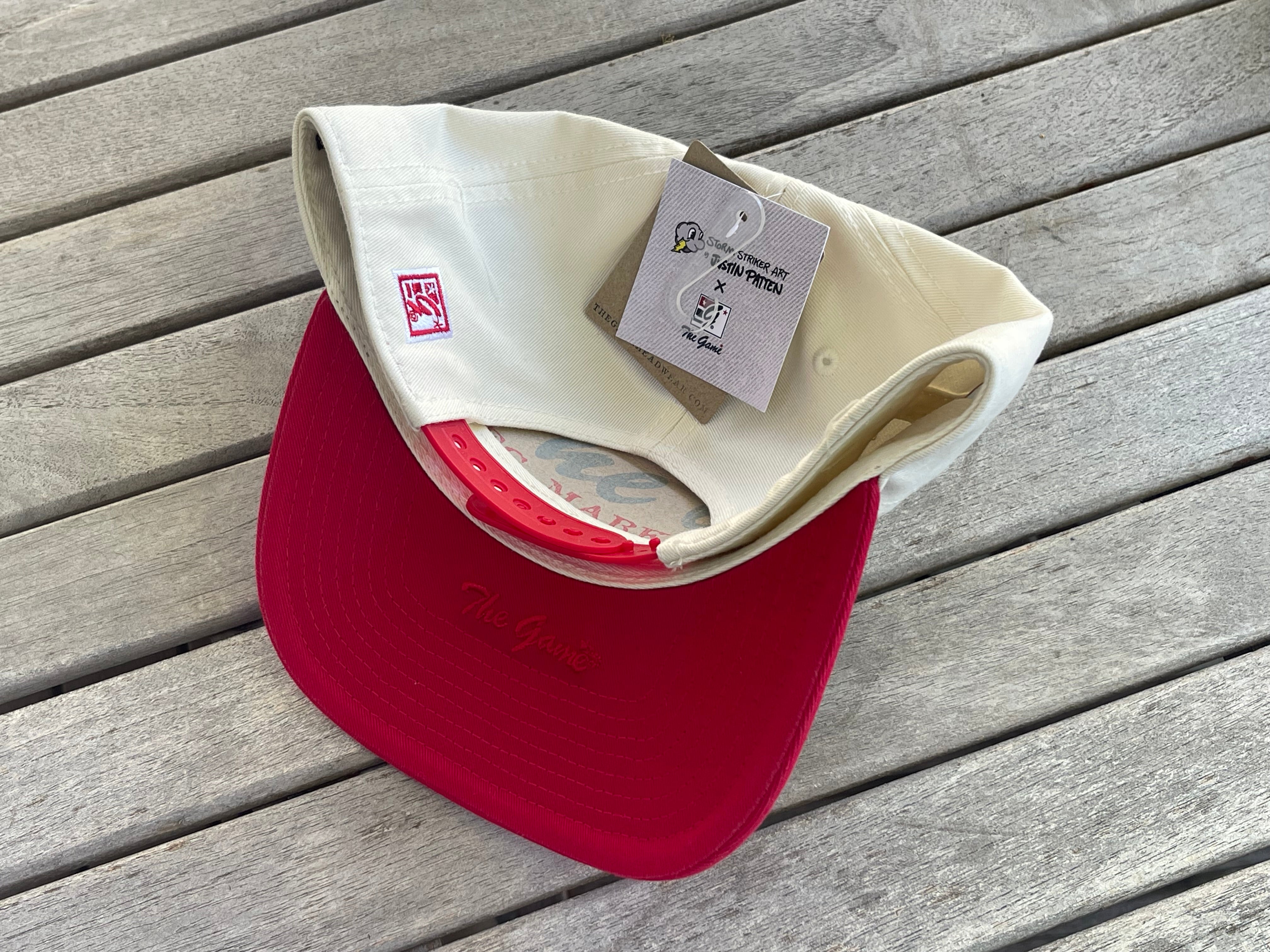Indianapolis Motor Speedway Indy 500 Script Hat by Justin Patten (Red Bill) (IMS, Indy 500, Is it May)