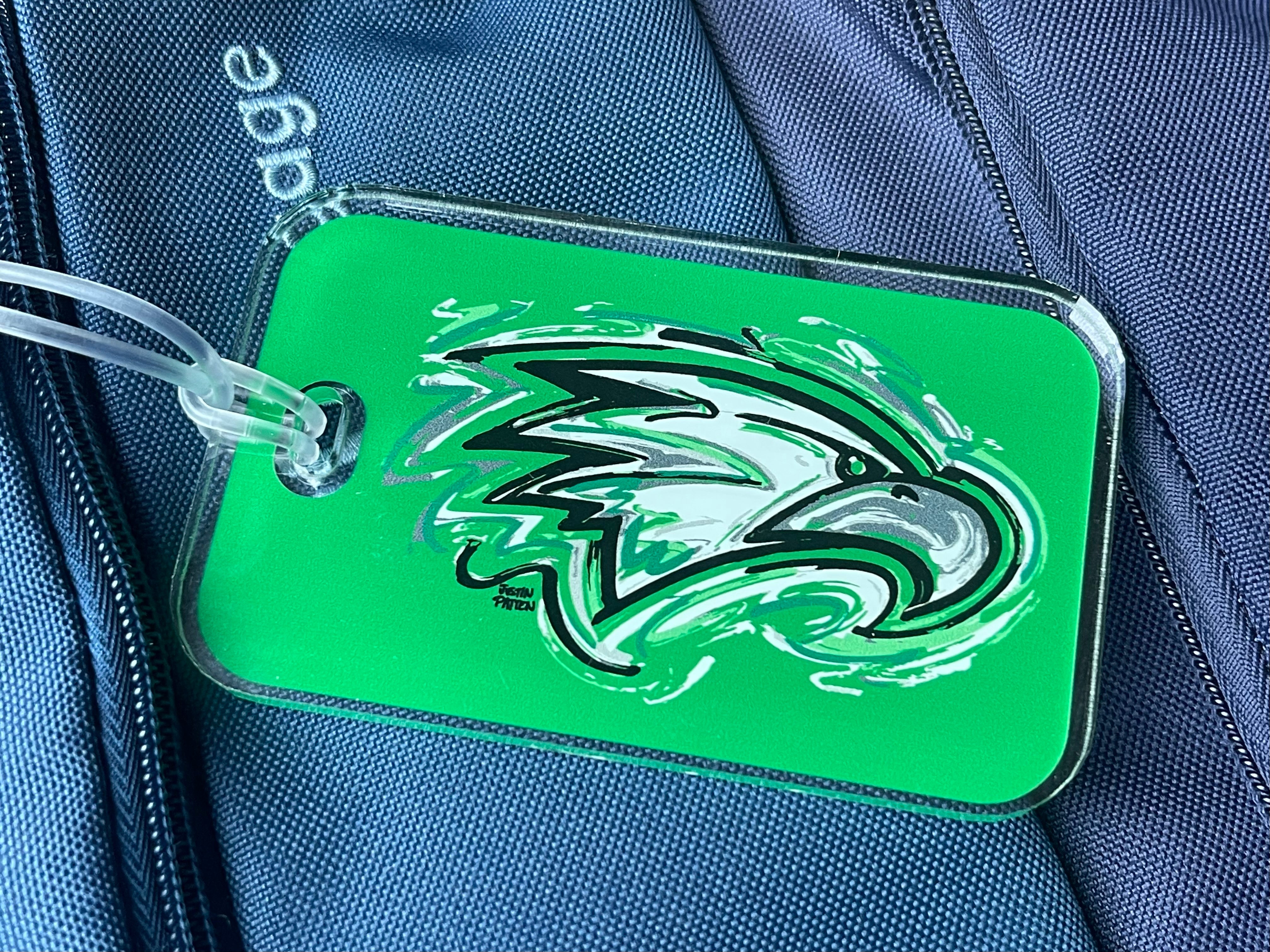 Zionsville Indiana Eagle Bag Tag by Justin Patten
