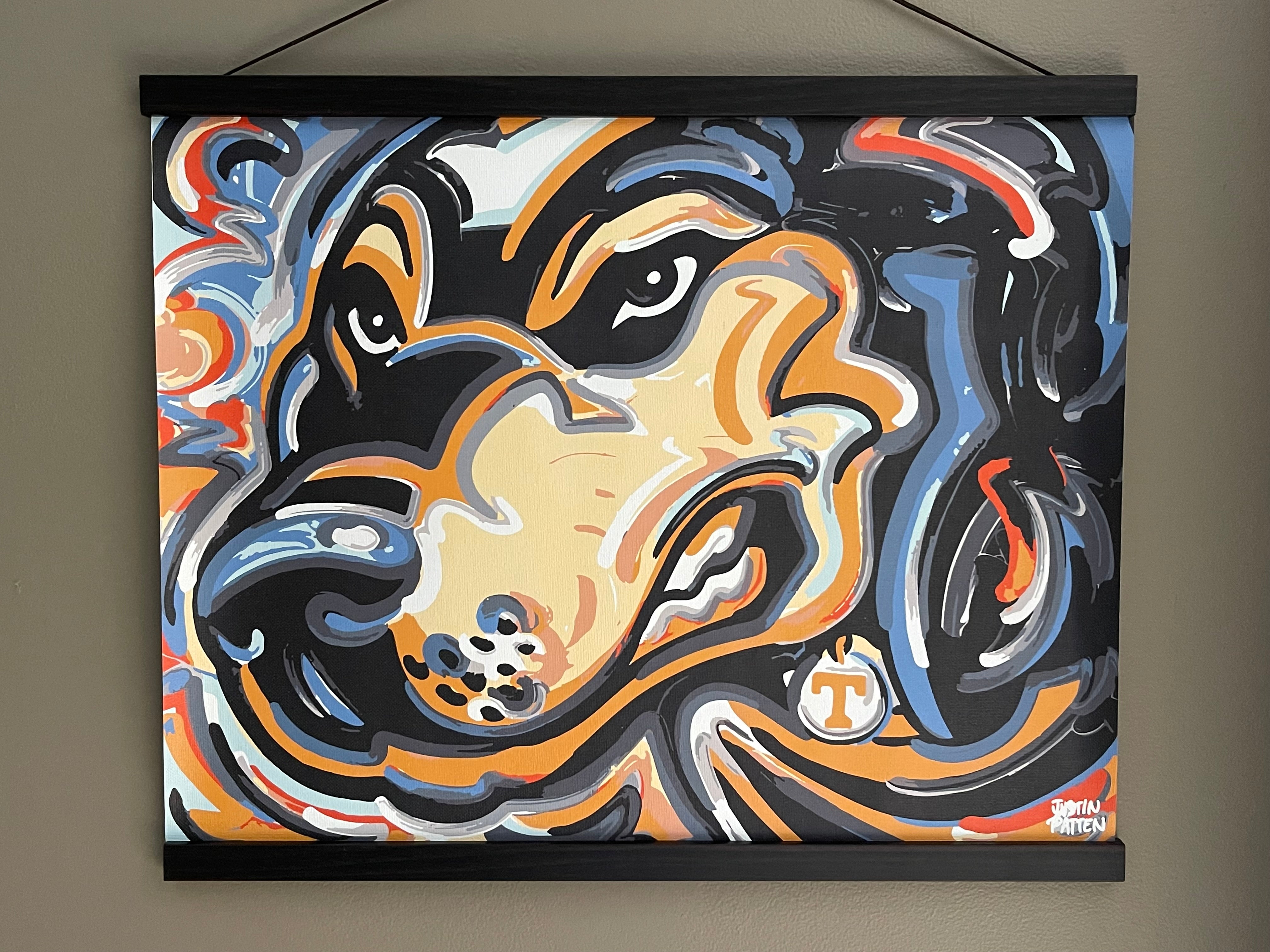 University of Tennessee 20" x 16" Angry Smokey Print by Justin Patten