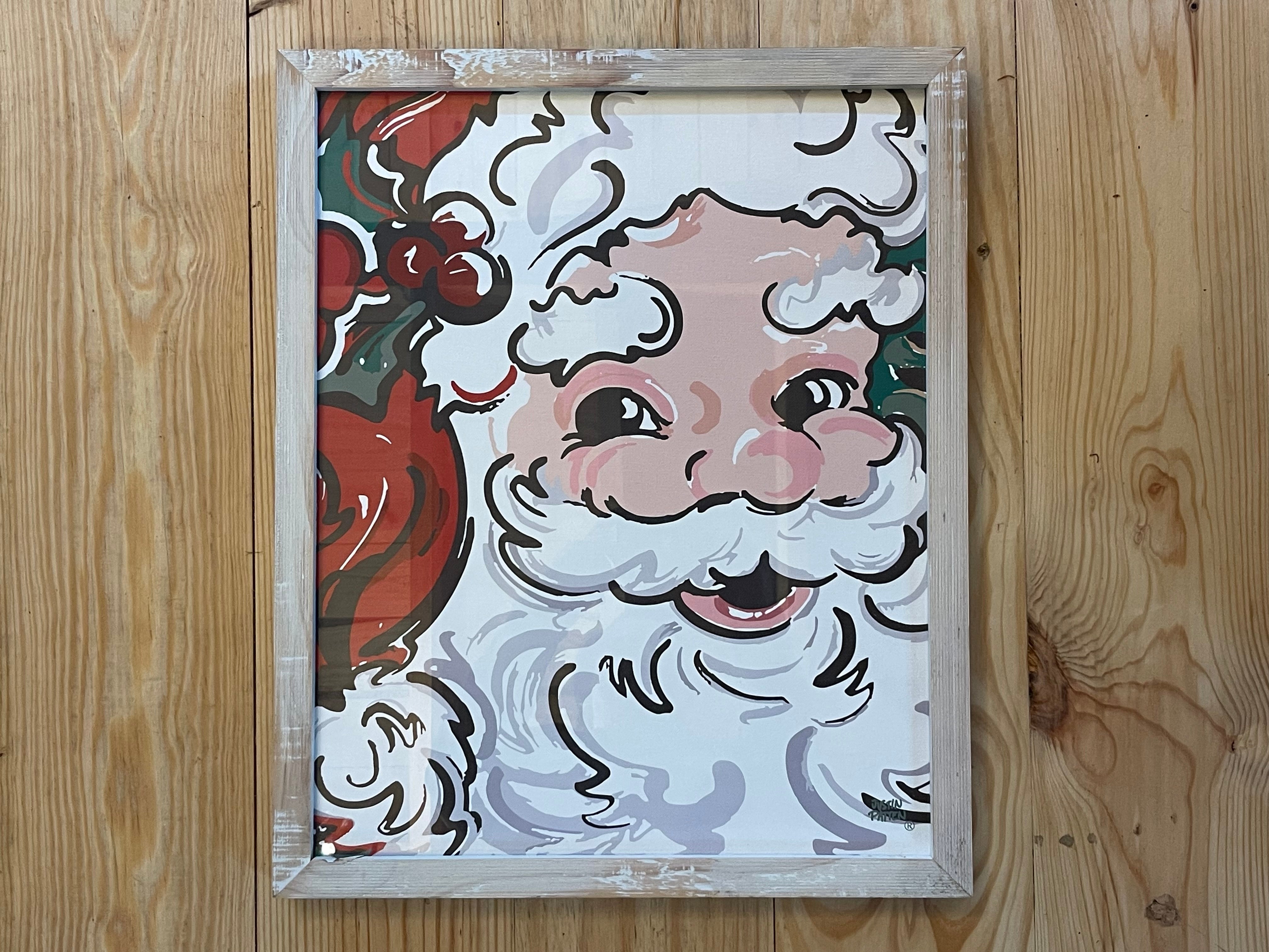 Santa 16"x20" Rolled Canvas Print by Justin Patten