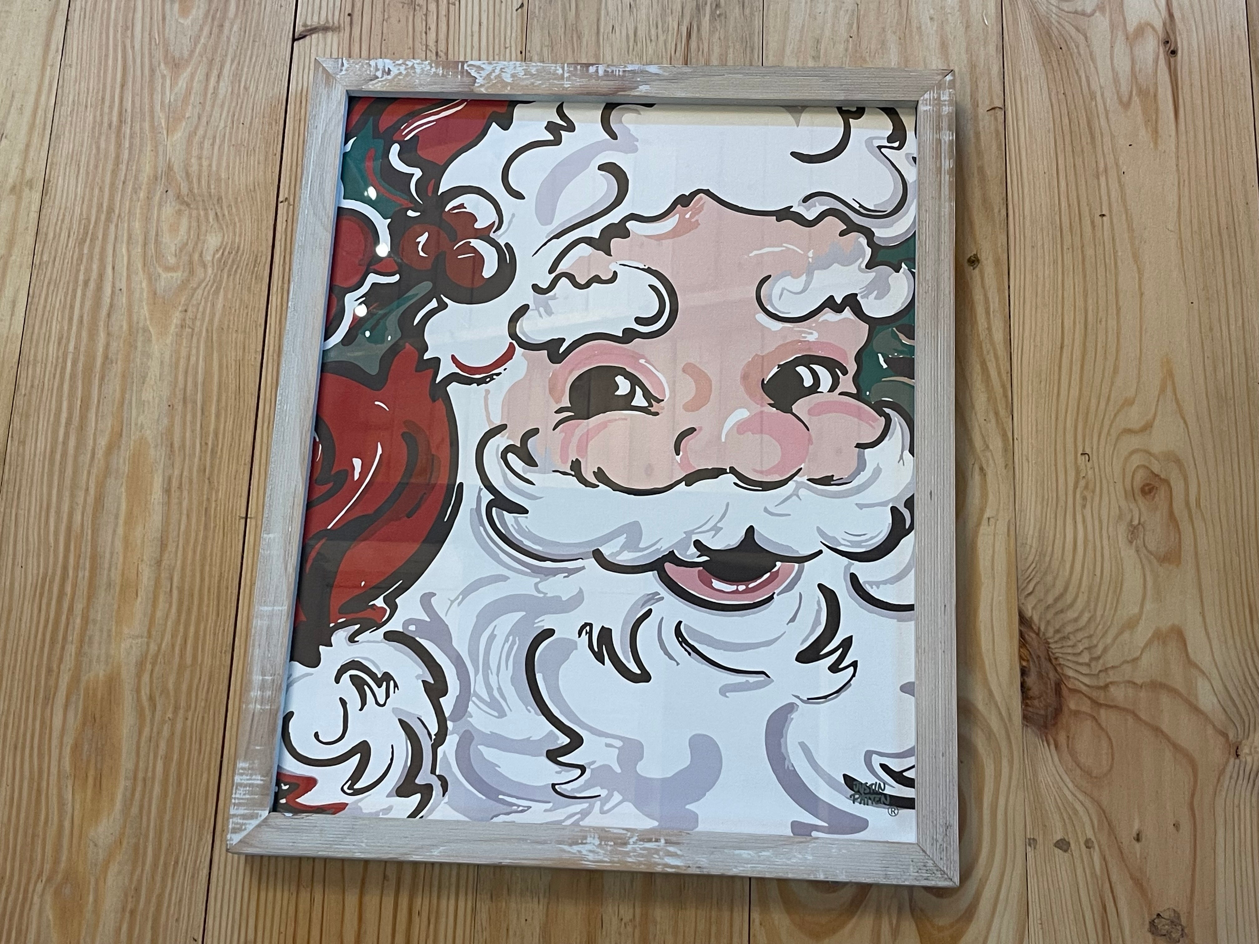 Santa 16"x20" Rolled Canvas Print by Justin Patten