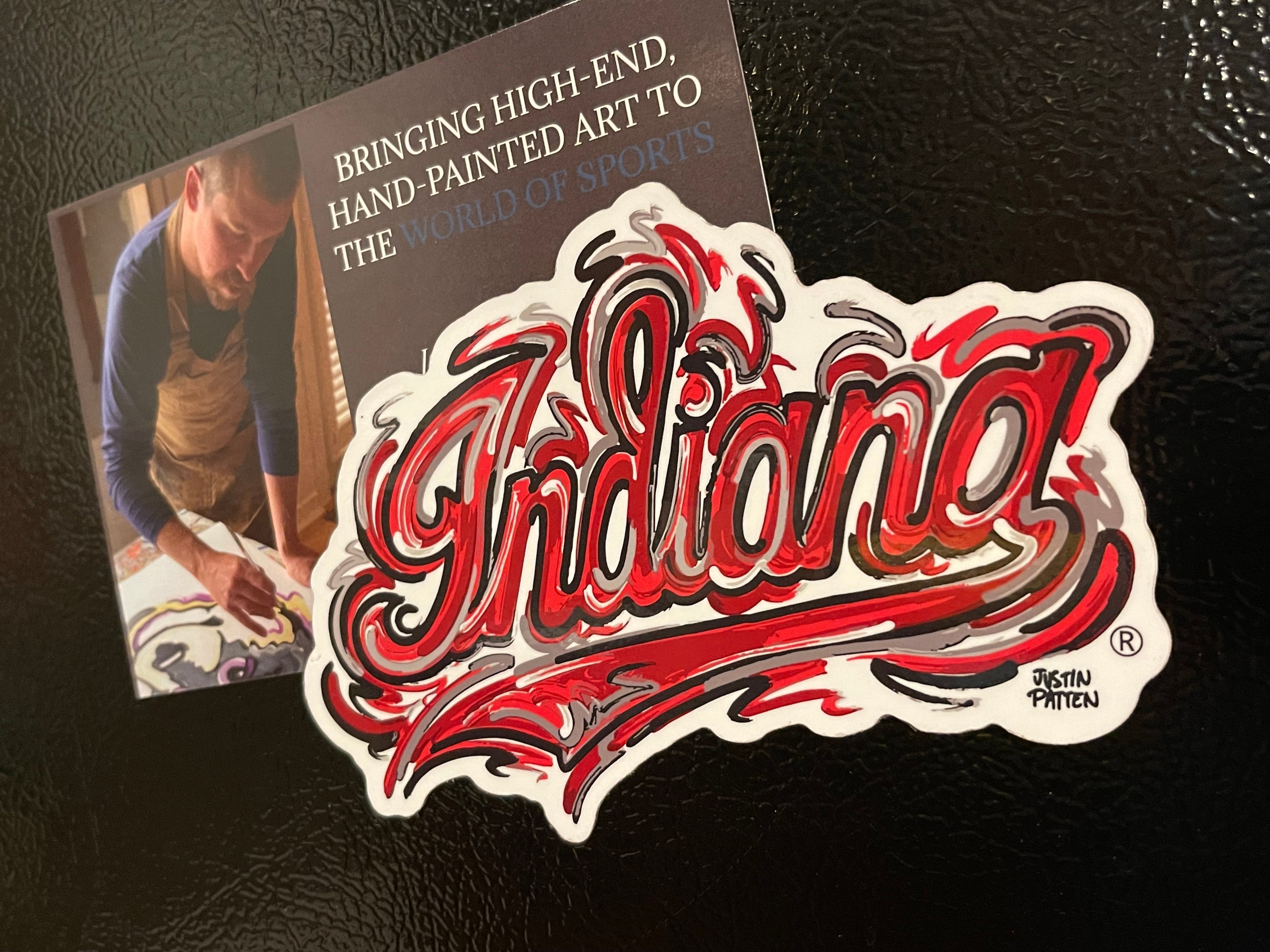 Indiana University Script Magnet by Justin Patten
