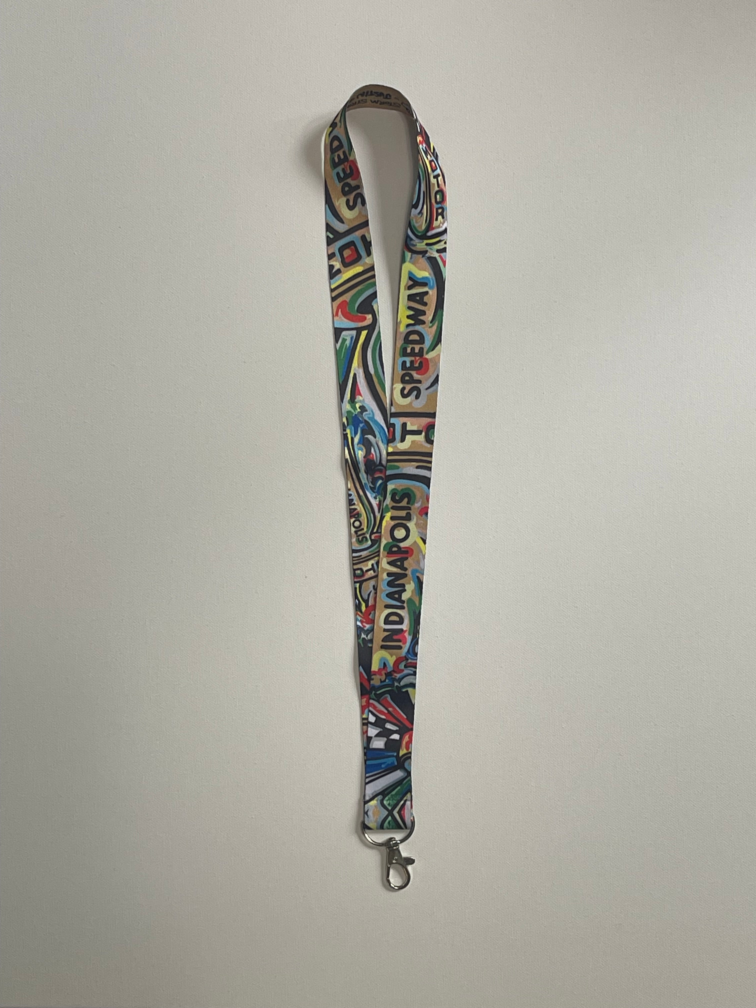 Indianapolis Motor Speedway Wing and Wheel Lanyard by Justin Patten (IMS, INDY 500, Racing Fan, Indy Car)