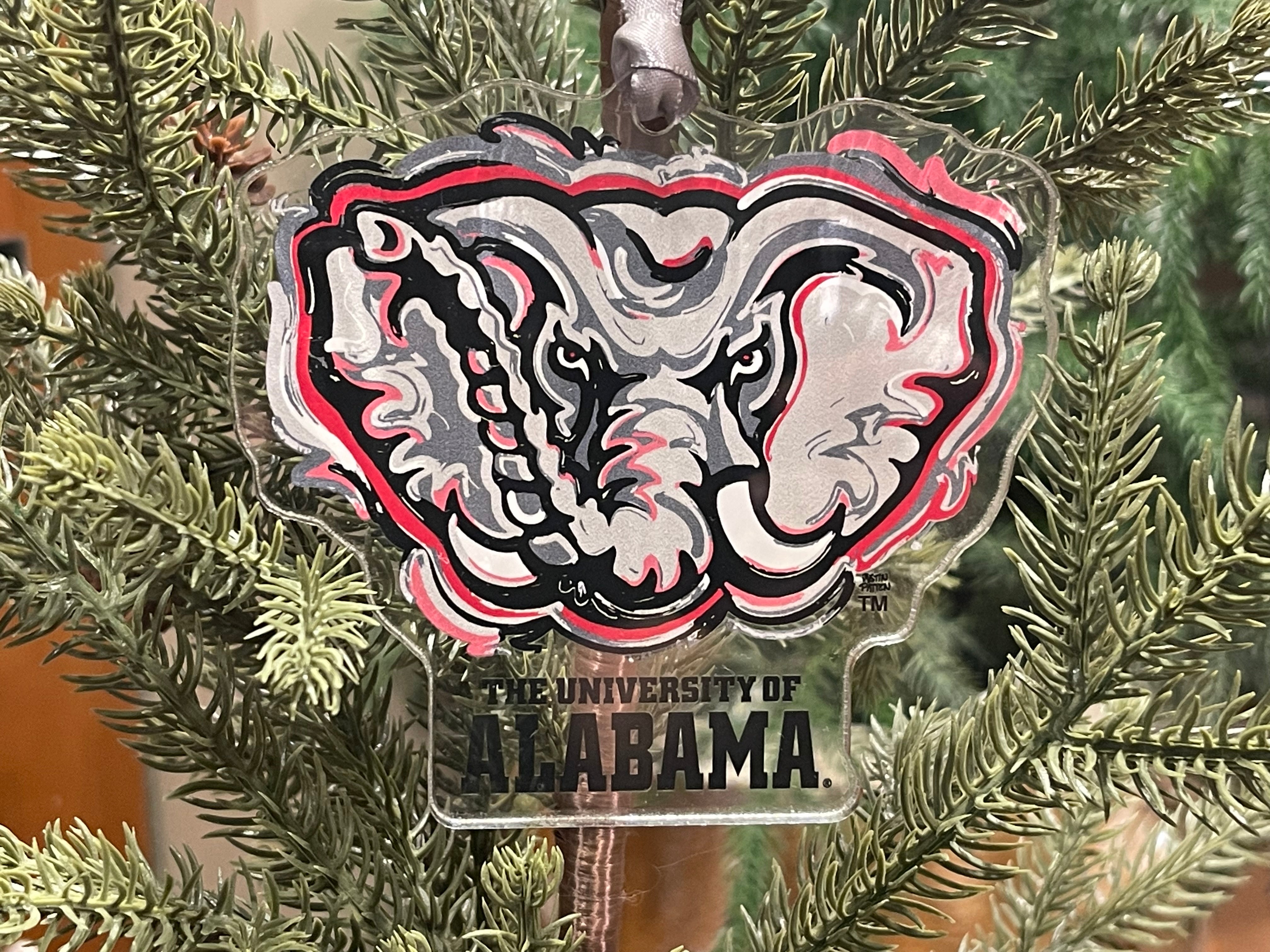 The University of Alabama Big Al Acrylic Ornament by Justin Patten