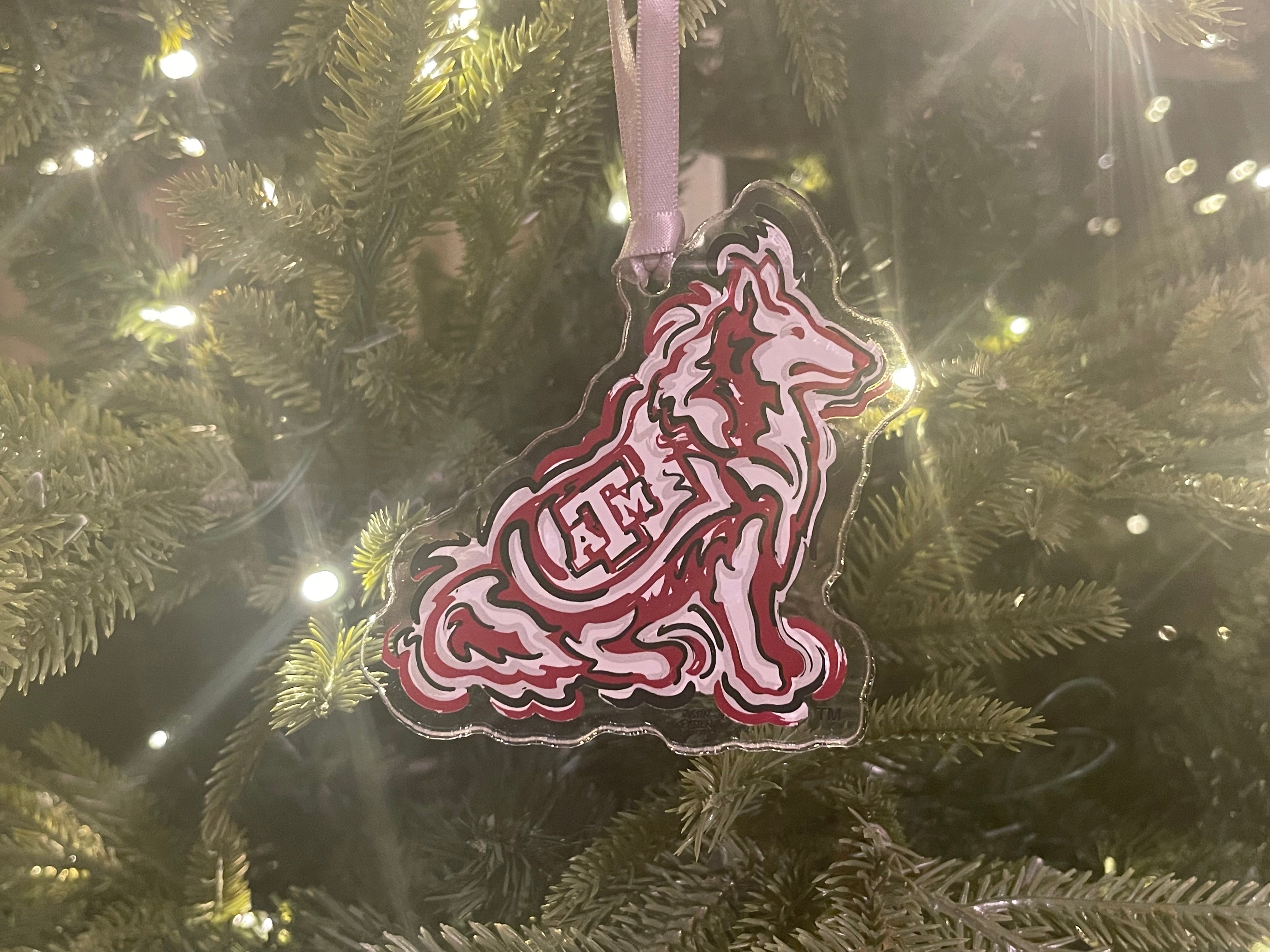 Texas A&M Reveille Ornament by Justin Patten