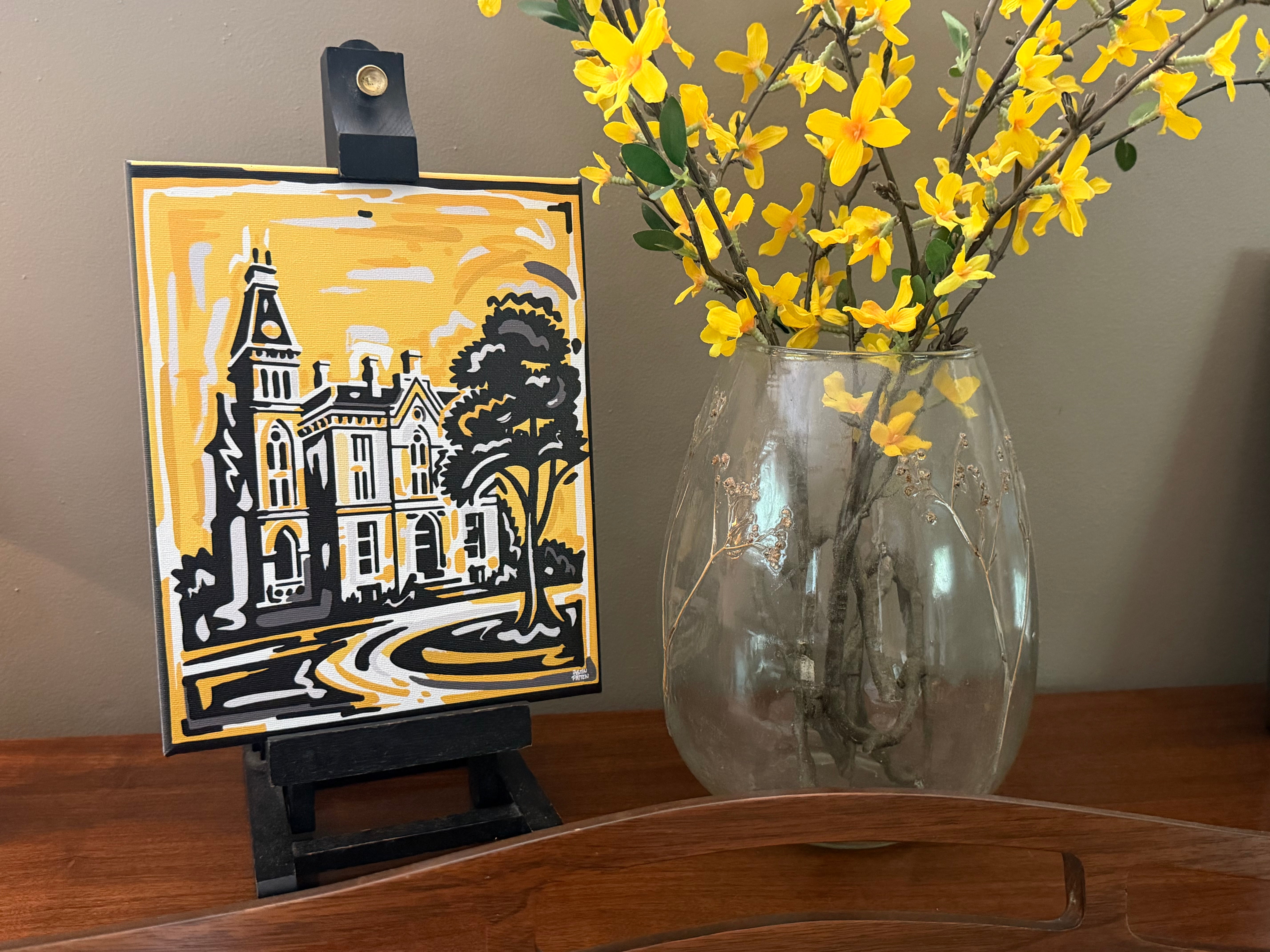 DePauw University East College 8" x 10" Wrapped Print by Justin Patten (Tigers, Greencastle)