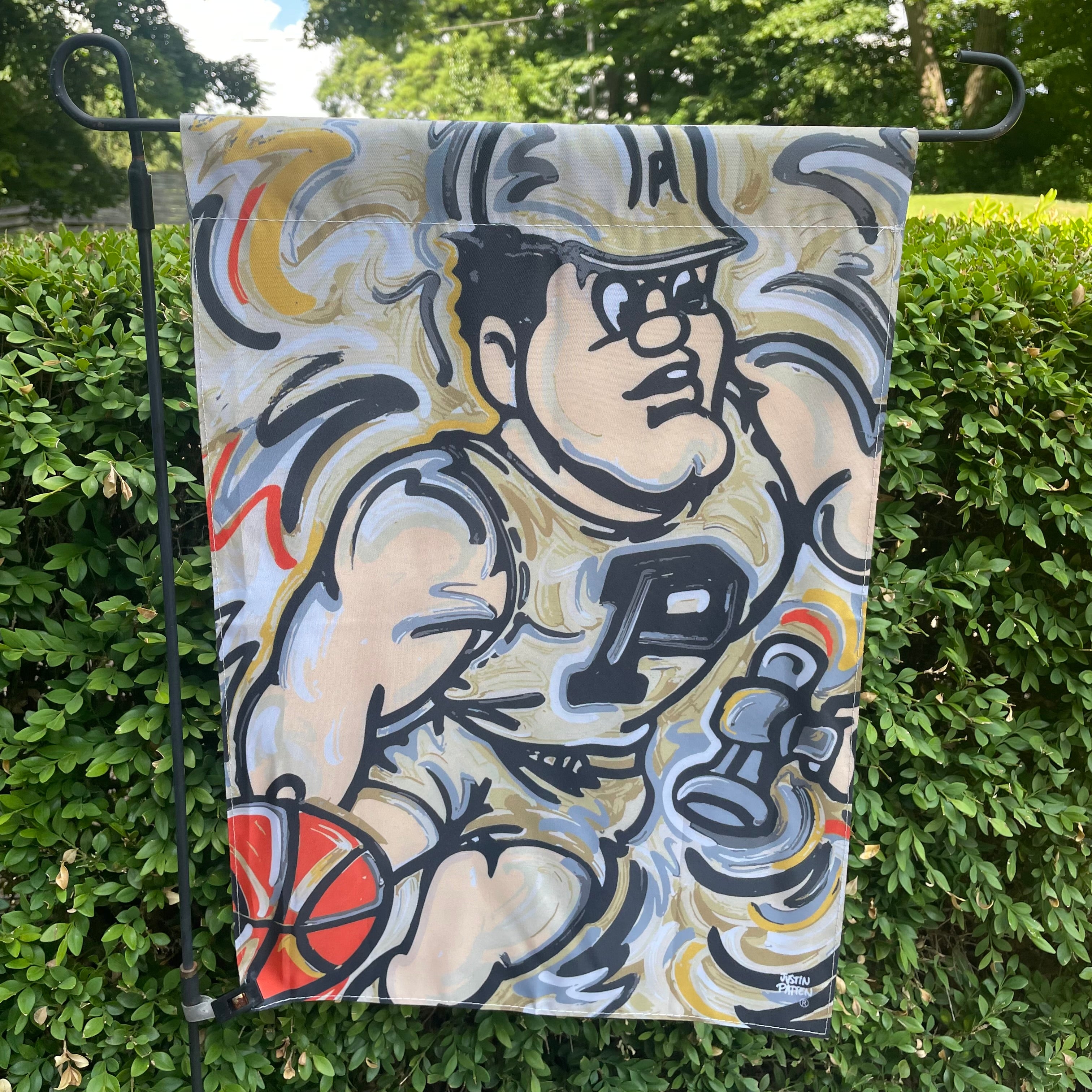 Purdue University Basketball Pete Garden Flag 12" x 18" by Justin Patten