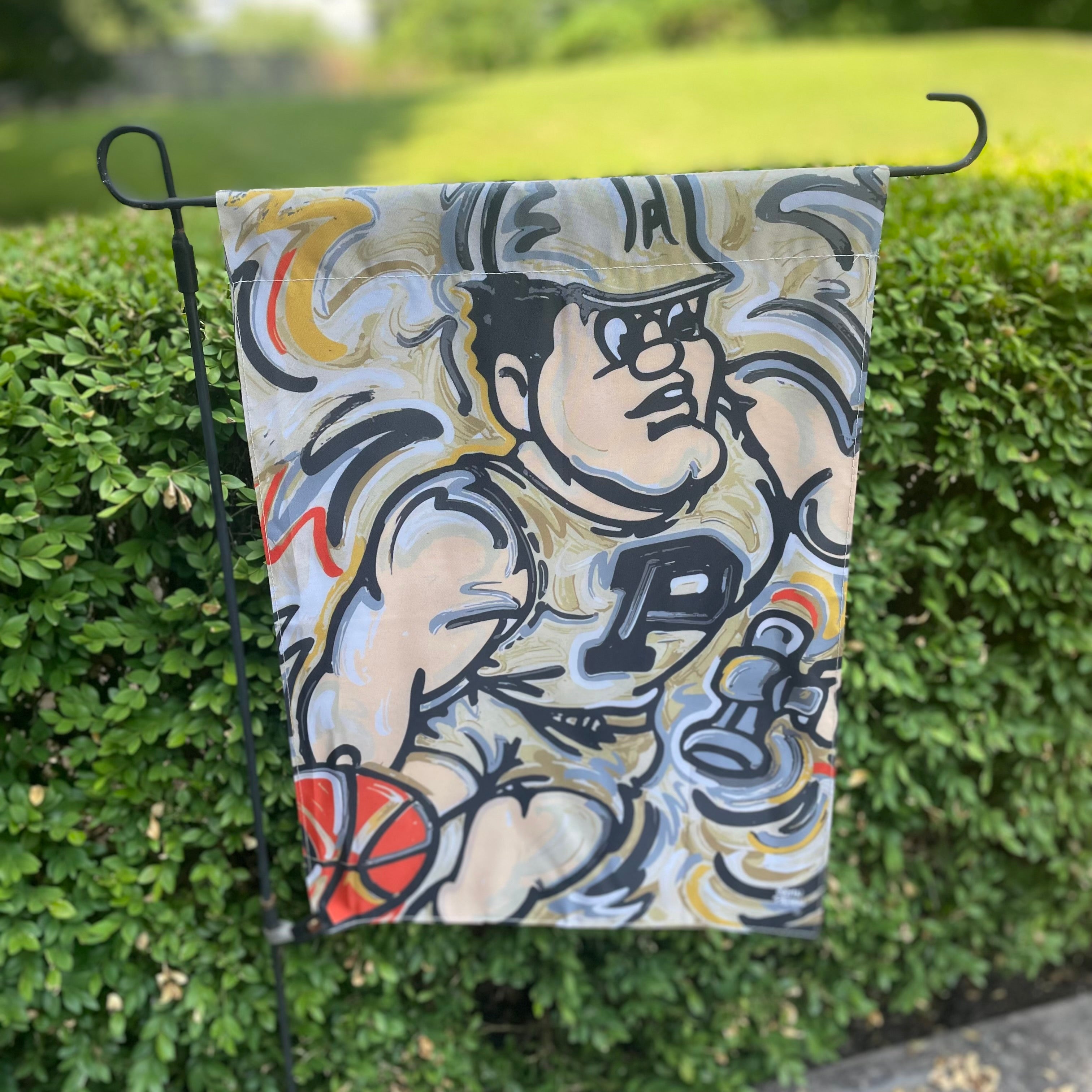 Purdue University Basketball Pete Garden Flag 12" x 18" by Justin Patten