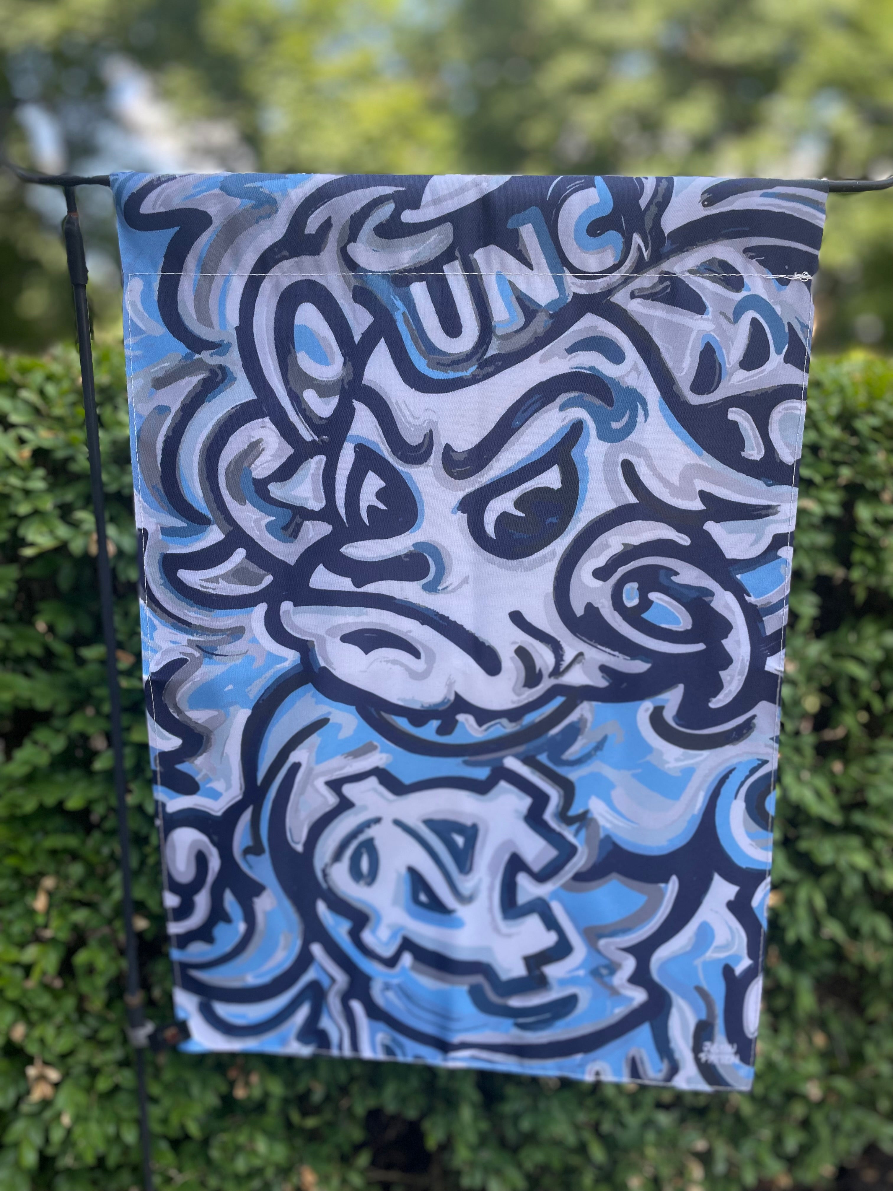 University of North Carolina Mascot Garden Flag 12" x 18" by Justin Patten