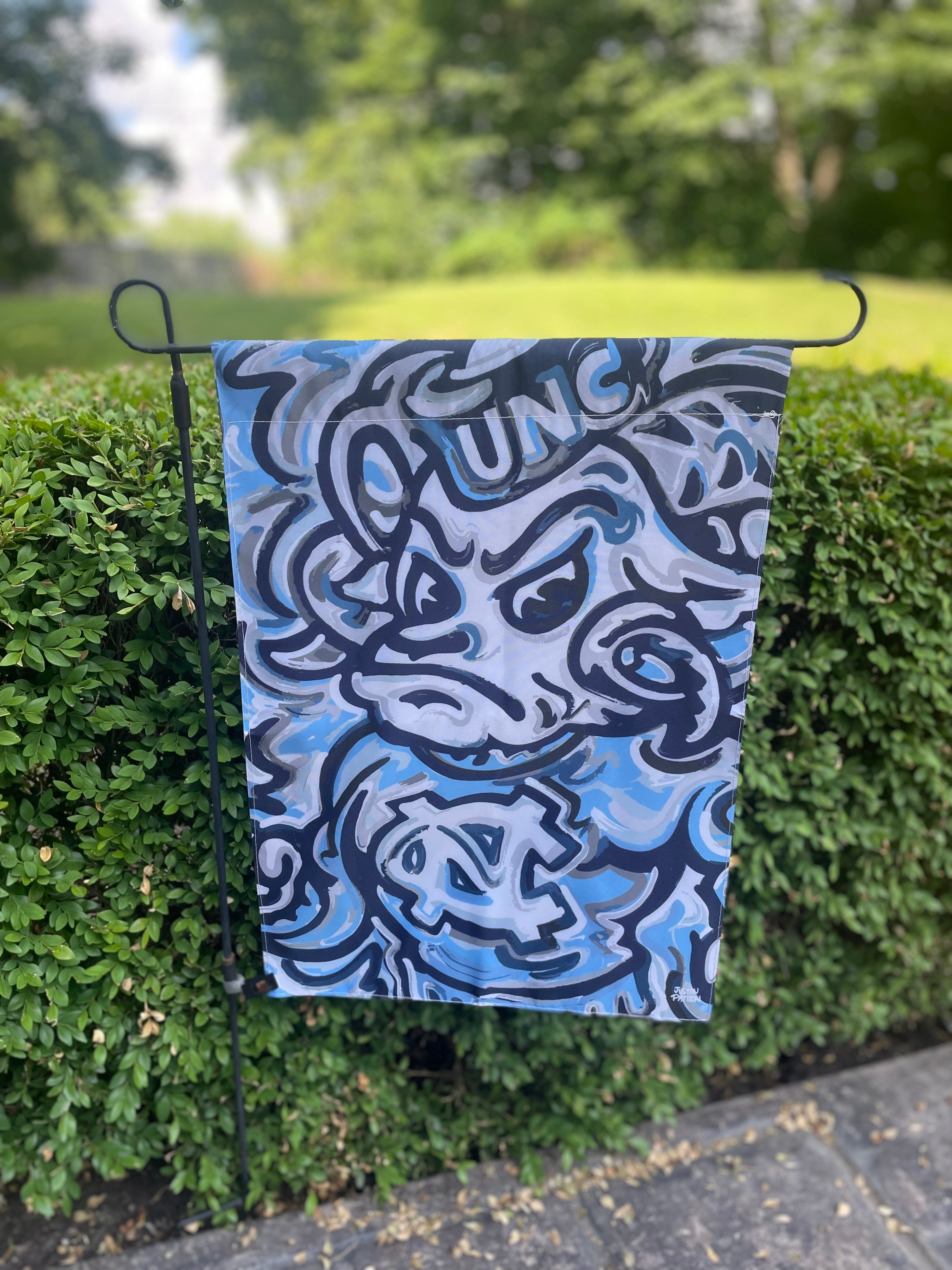 University of North Carolina Mascot Garden Flag 12" x 18" by Justin Patten