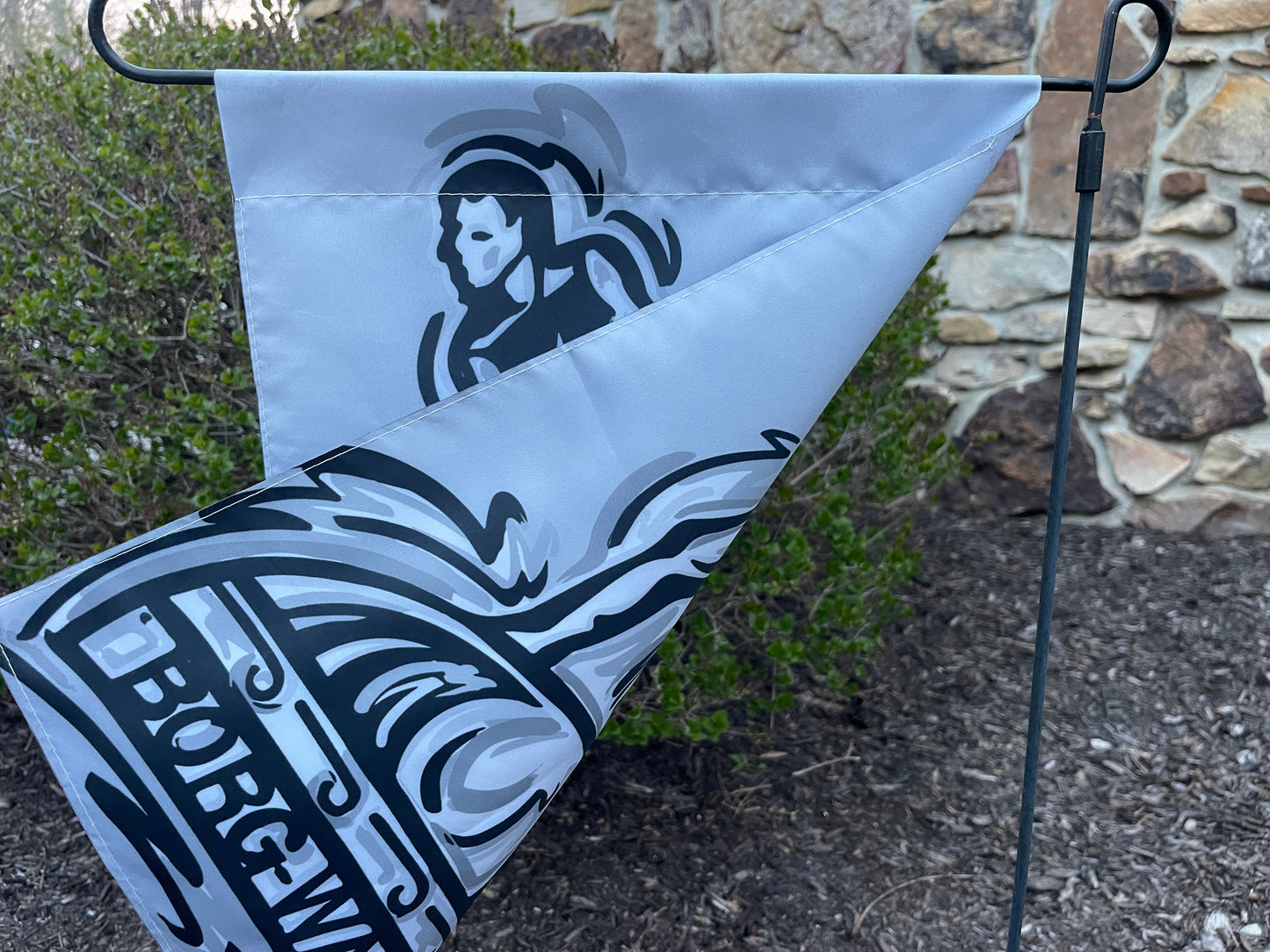 Borg Warner Indy 500 Trophy Garden Flag (12”x18” in.) by Justin Patten
