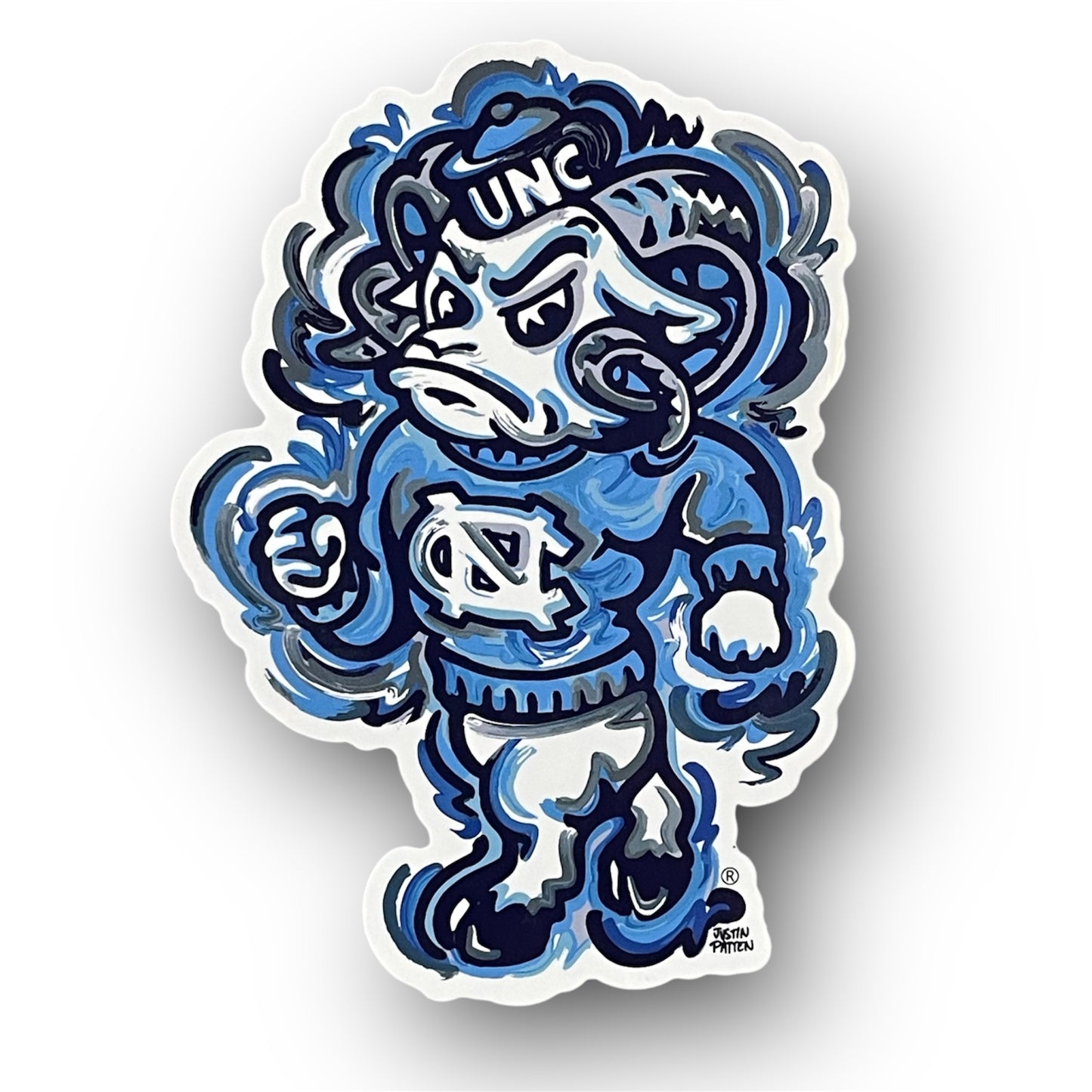 University of North Carolina Mascot Vinyl Sticker by Justin Patten