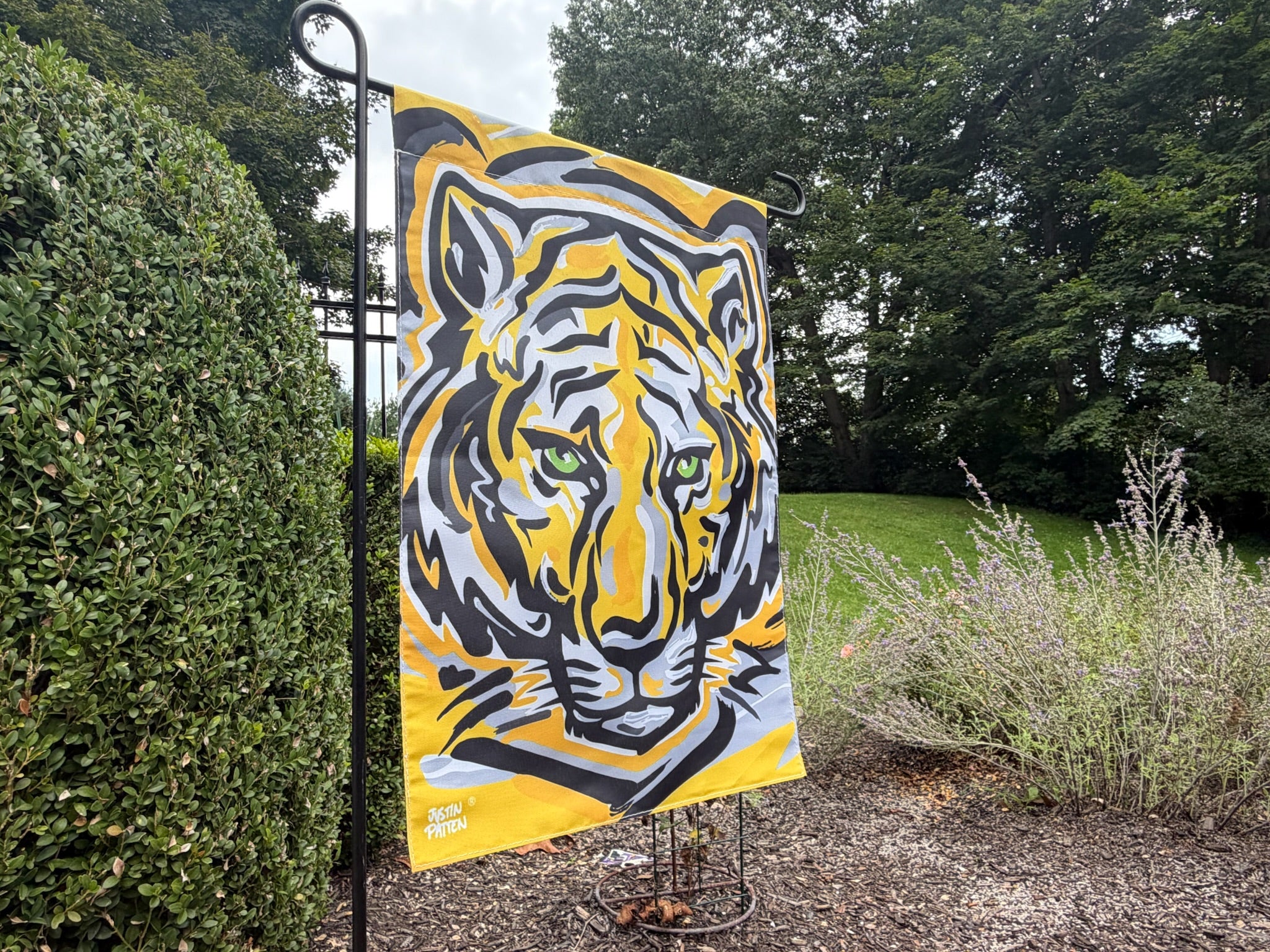 DePauw University Tiger Garden Flag by Justin Patten (Tigers, Greencastle)