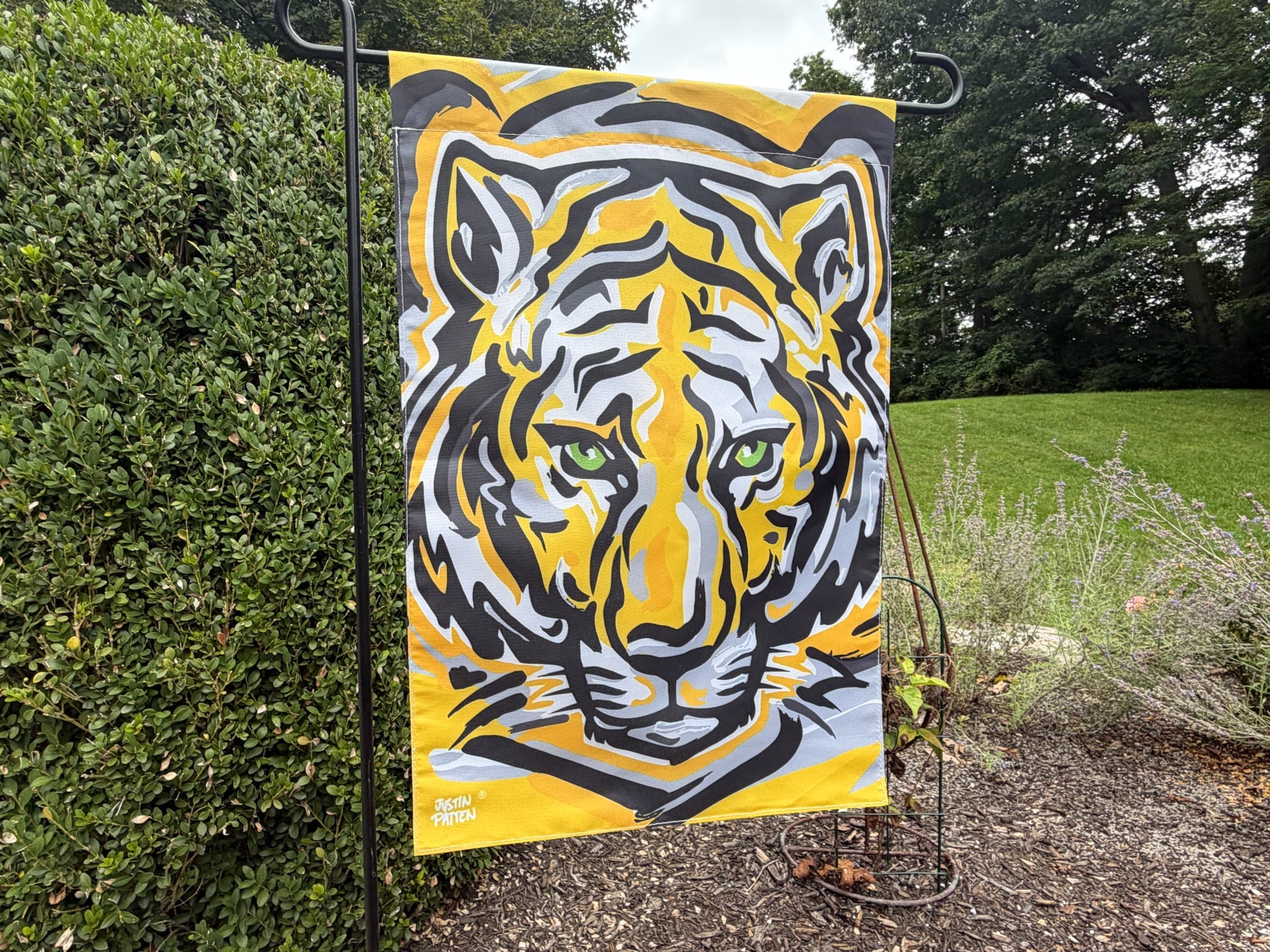 DePauw University Tiger Garden Flag by Justin Patten (Tigers, Greencastle)