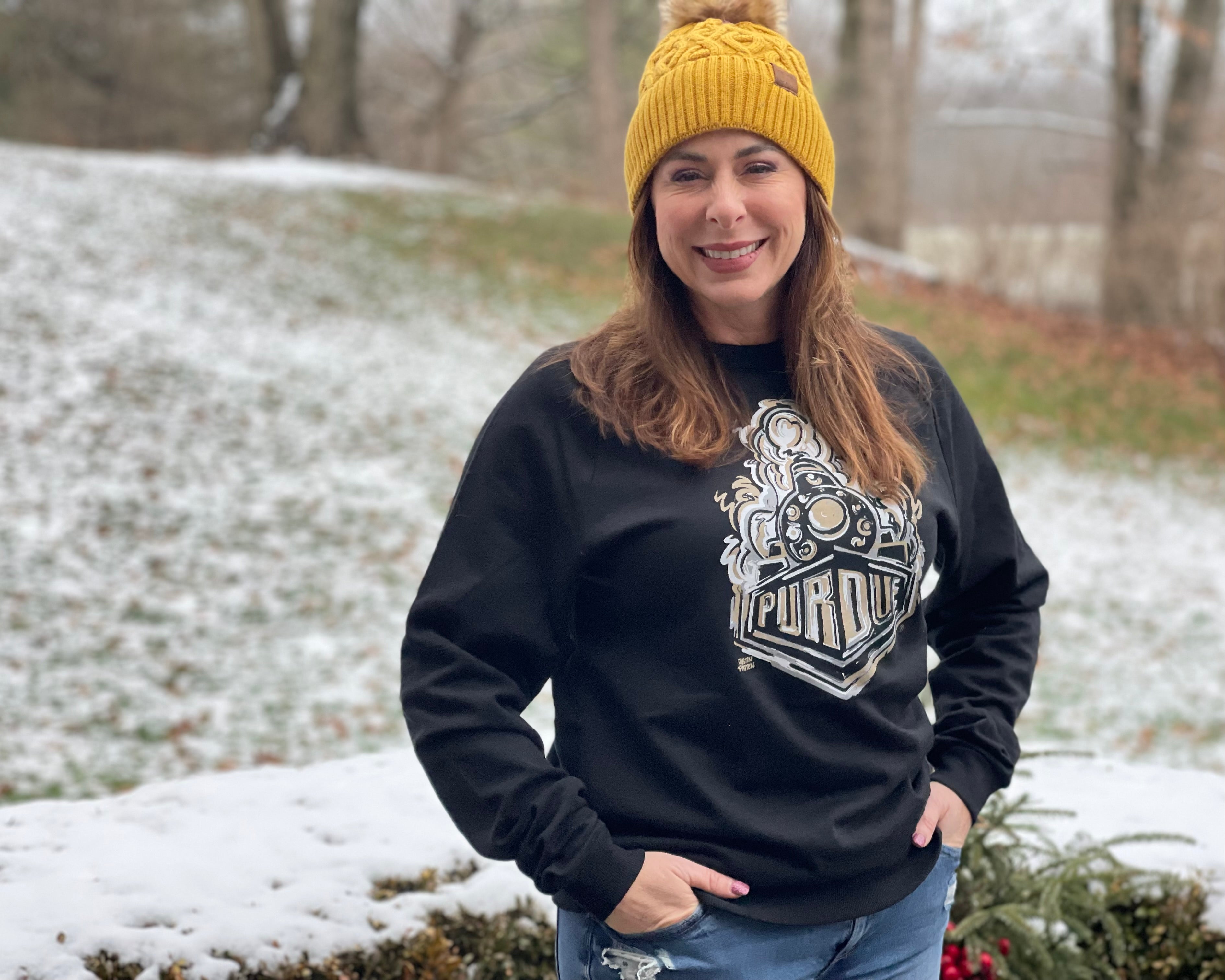 Purdue Boilermaker Special Unisex Fleece Crew by Justin Patten (2 Colors)