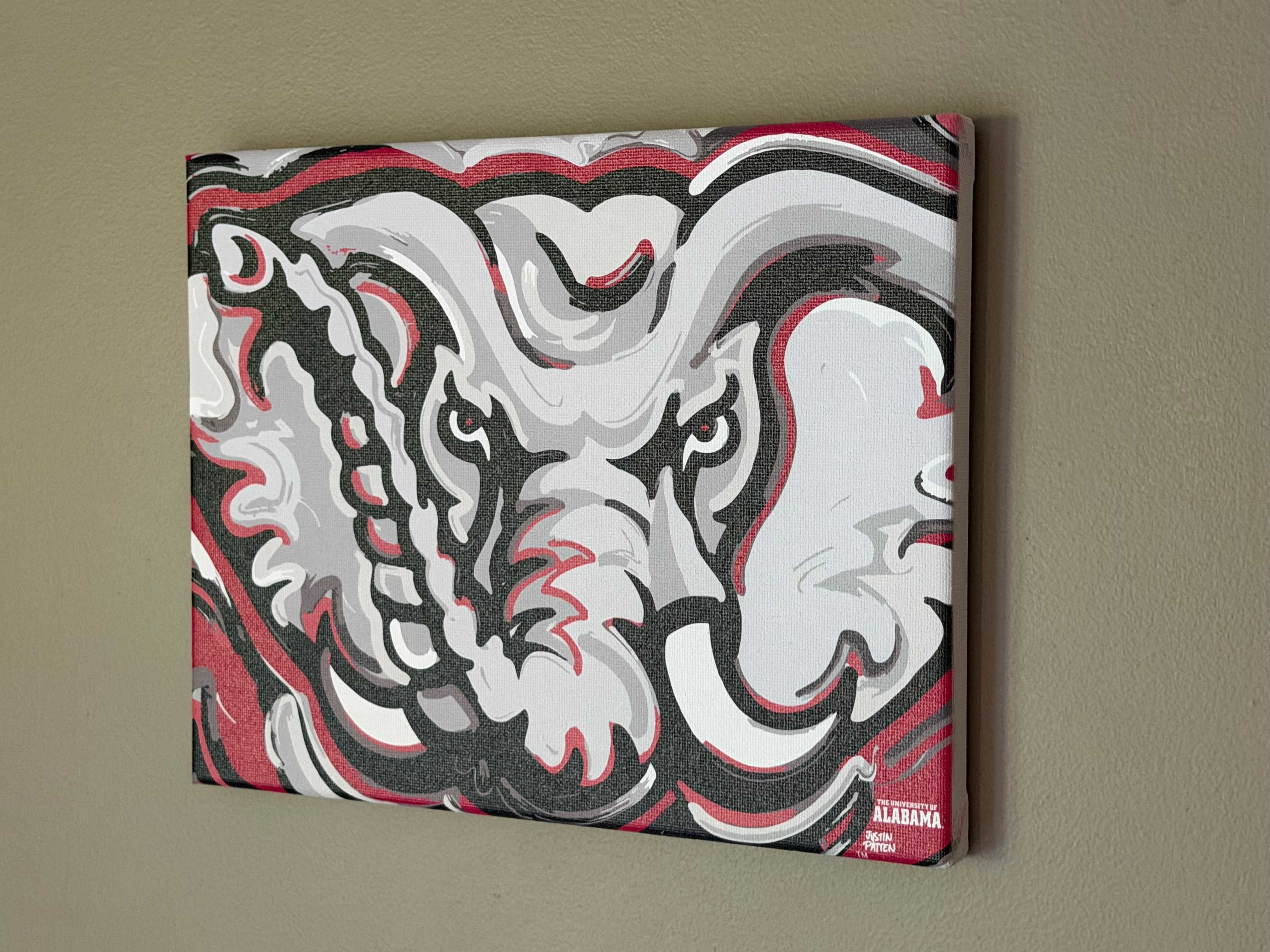 University of Alabama 10" x 8" Big Al Wrapped Canvas Print by Justin Patten (Roll Tide, Crimson Tide, Tuscaloosa, CLC)