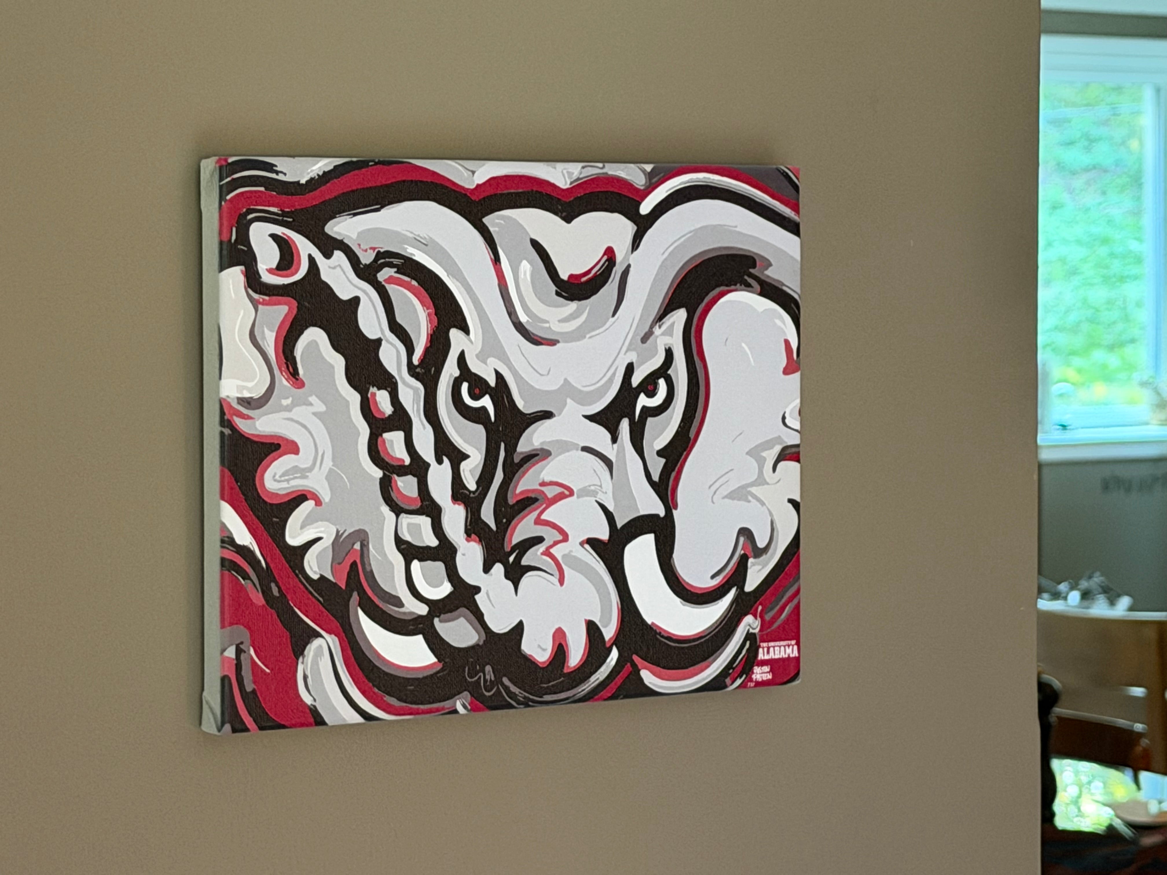 University of Alabama 10" x 8" Big Al Wrapped Canvas Print by Justin Patten (Roll Tide, Crimson Tide, Tuscaloosa, CLC)